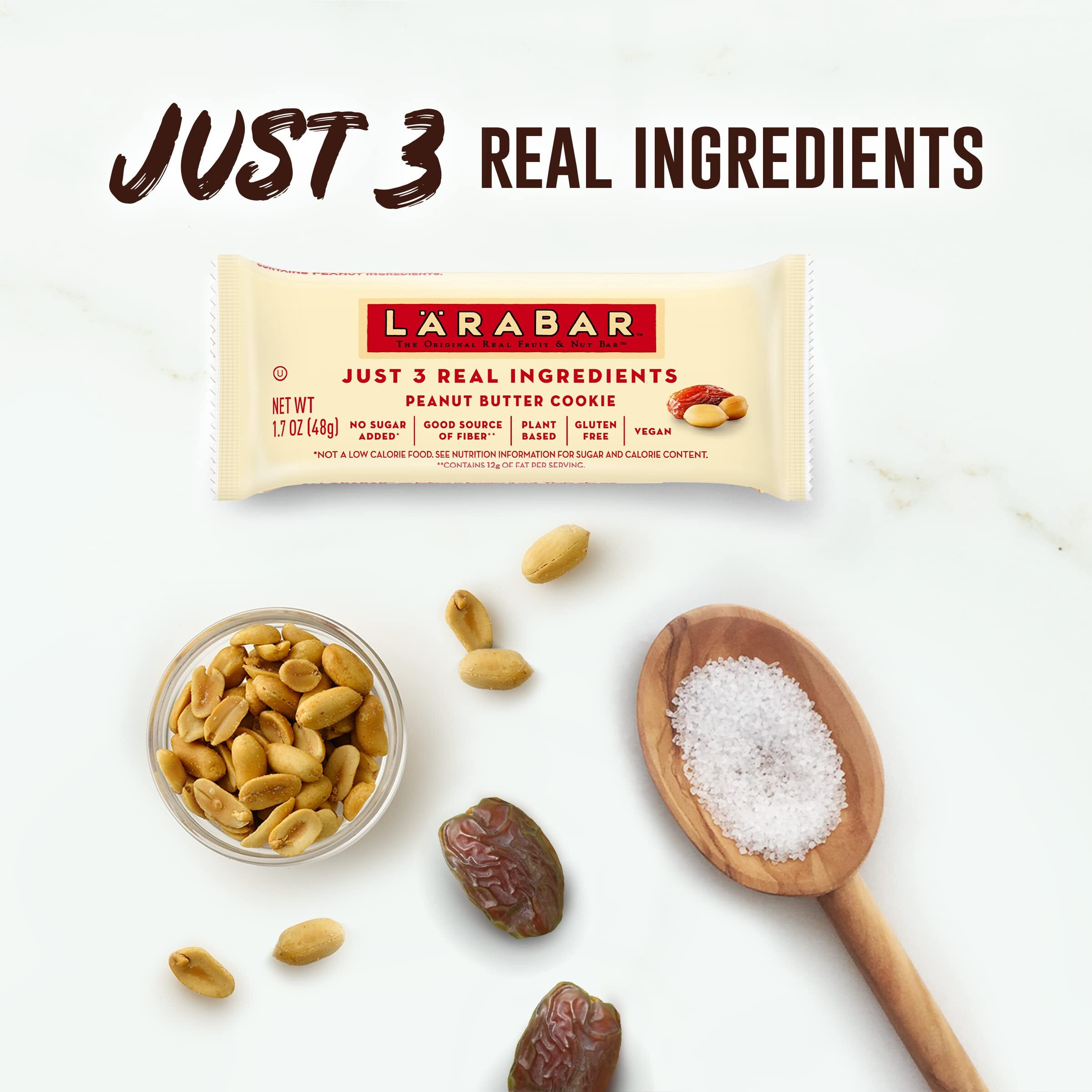 Larabar Peanut Butter Cookie, Gluten Free Vegan Fruit & Nut Bar, 16 Ct, 27.2 Oz