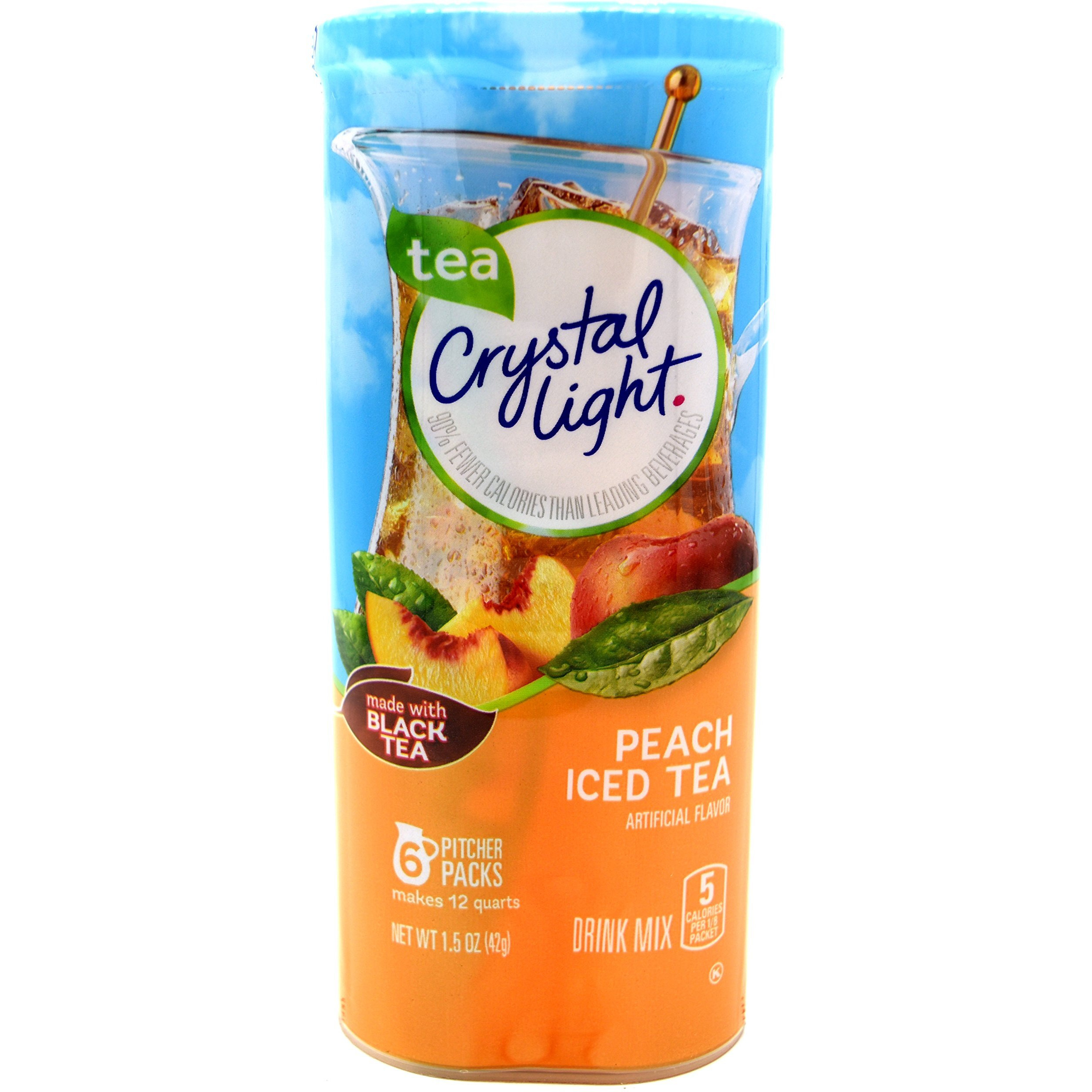 Crystal Light Peach Tea Drink Mix (12-Quart), 1.5 Ounce (Pack Of 4)