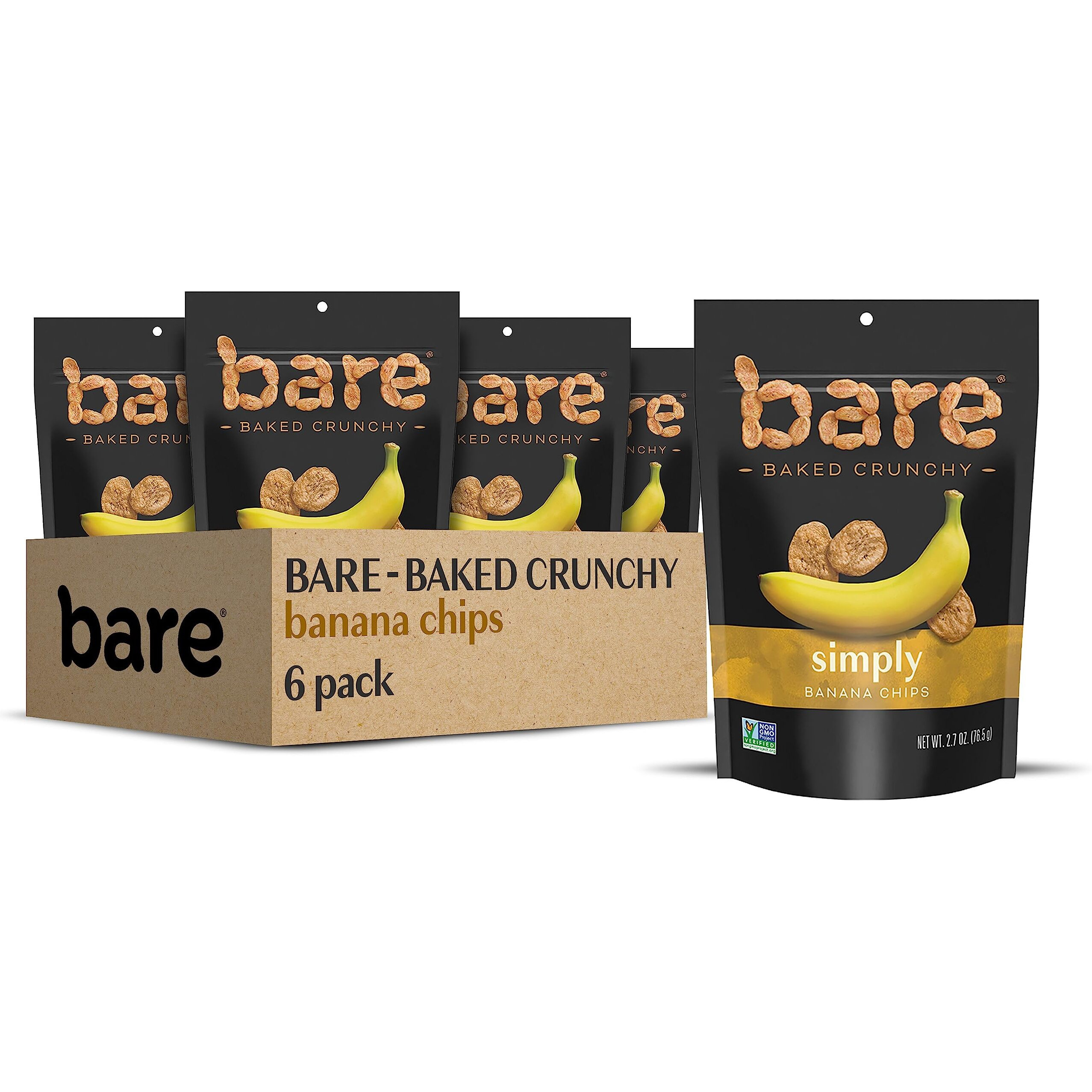 Bare Baked Crunchy, Simply Banana, 2.7 Ounce (Pack Of 6)