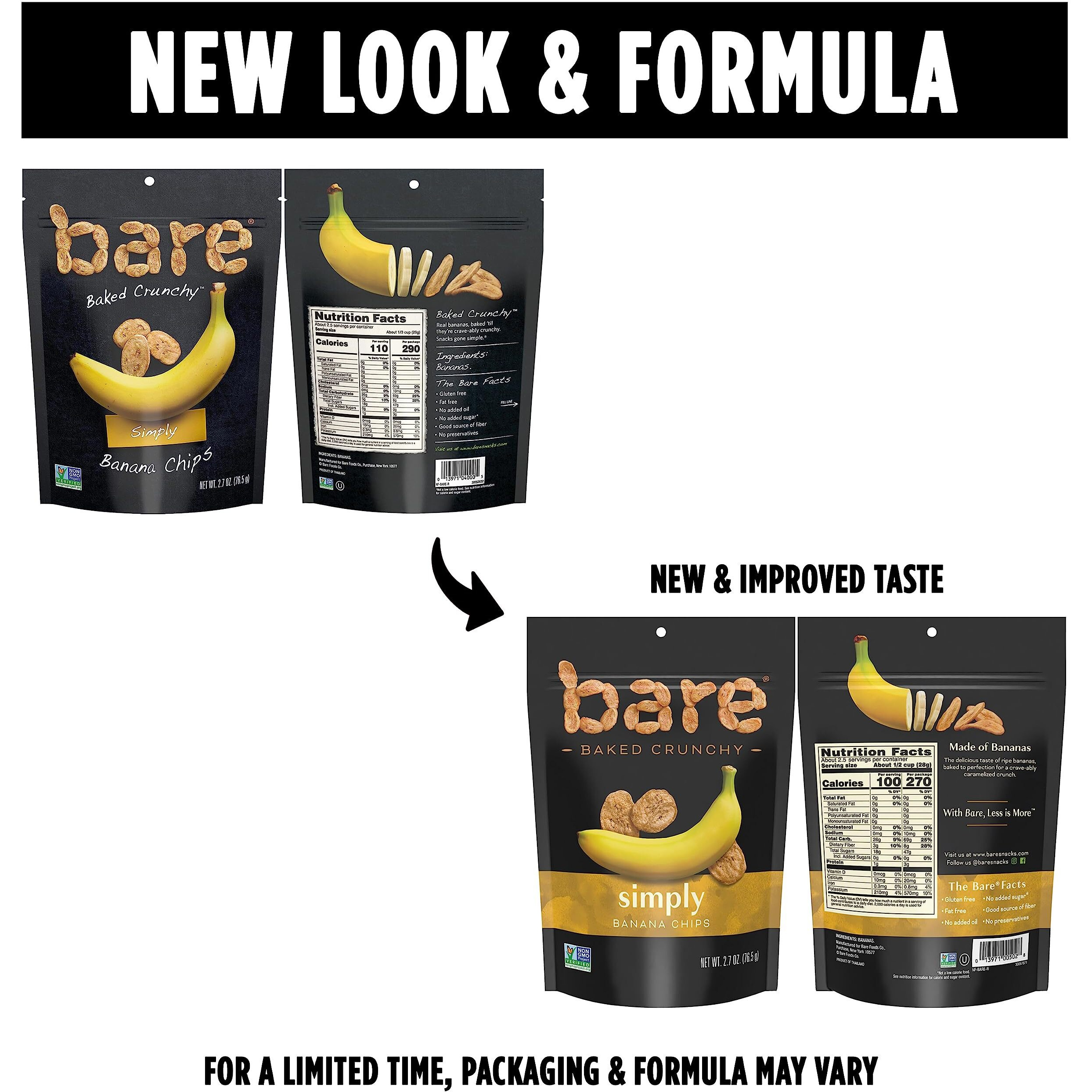 Bare Baked Crunchy, Simply Banana, 2.7 Ounce (Pack Of 6)