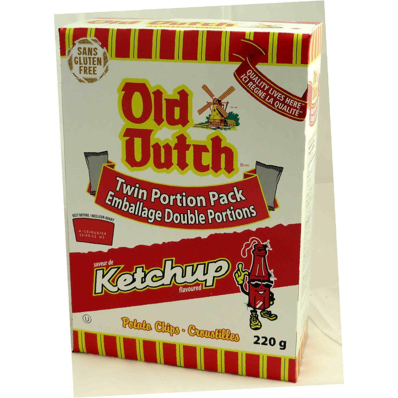 Old Dutch Ketchup Chips - 220G/7.8Oz Box, (Imported From Canada)