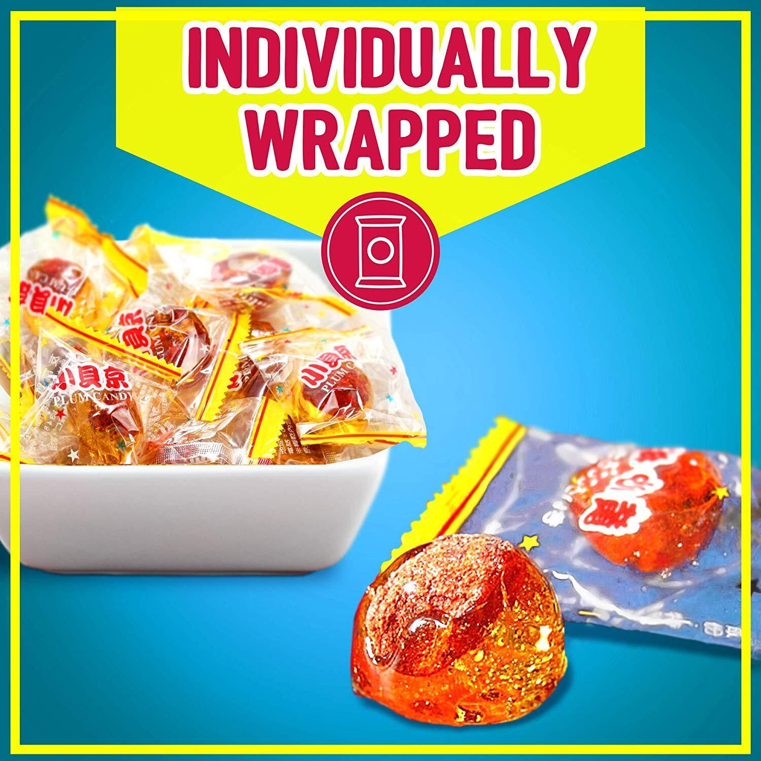 Asia Trans Golden Plum Crack Seed Drops | Hawaiian Favorite | Sweet, Sour, & Salty Dried Asian Plum Hard Candy (3.5 Oz)