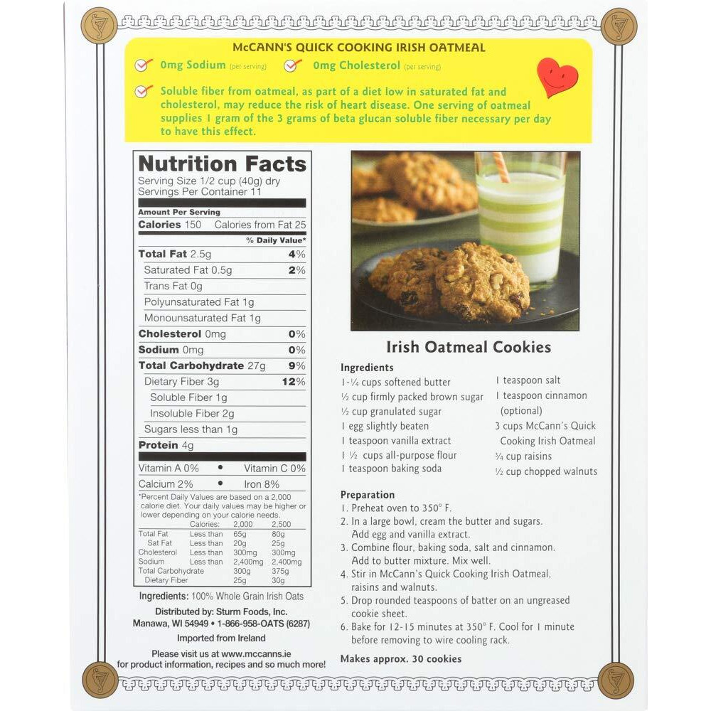 Mccann Oatmeal Irish Box Quick (Pack Of 2)