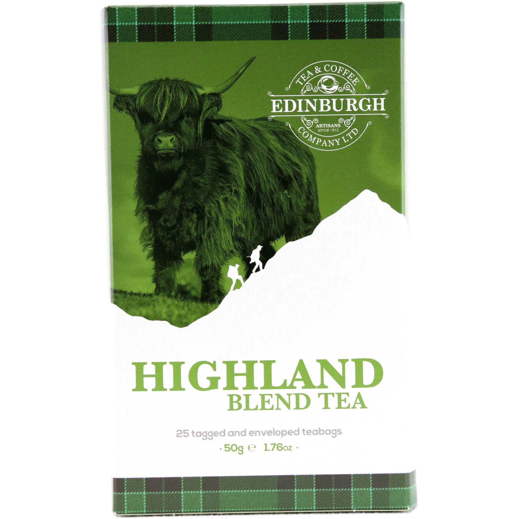 Edinburgh Tea & Coffee Company Highland Blend Black Tea, 25 Count Envelope/Tag Teabags