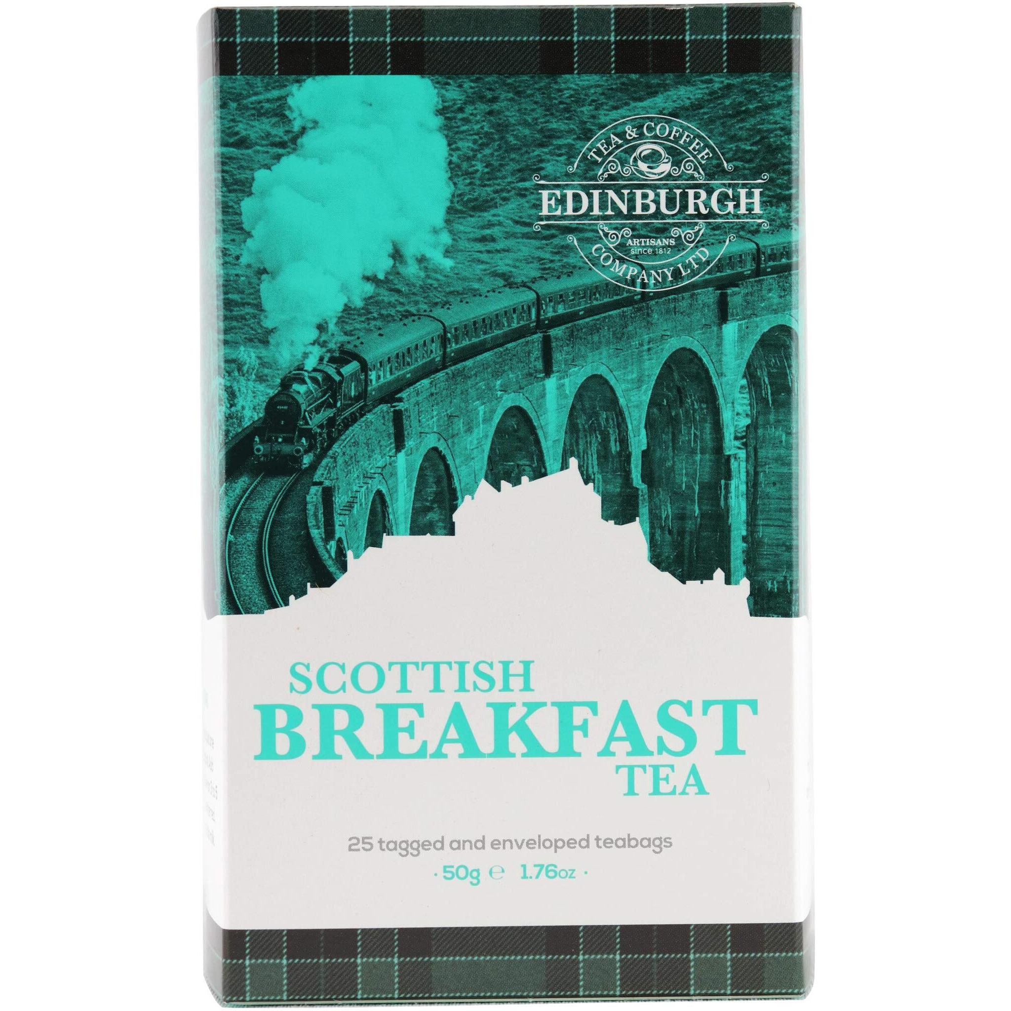 Edinburgh Tea & Coffee Company, Scottish Breakfast Tea, 25 Count Envelope/Tag Teabags