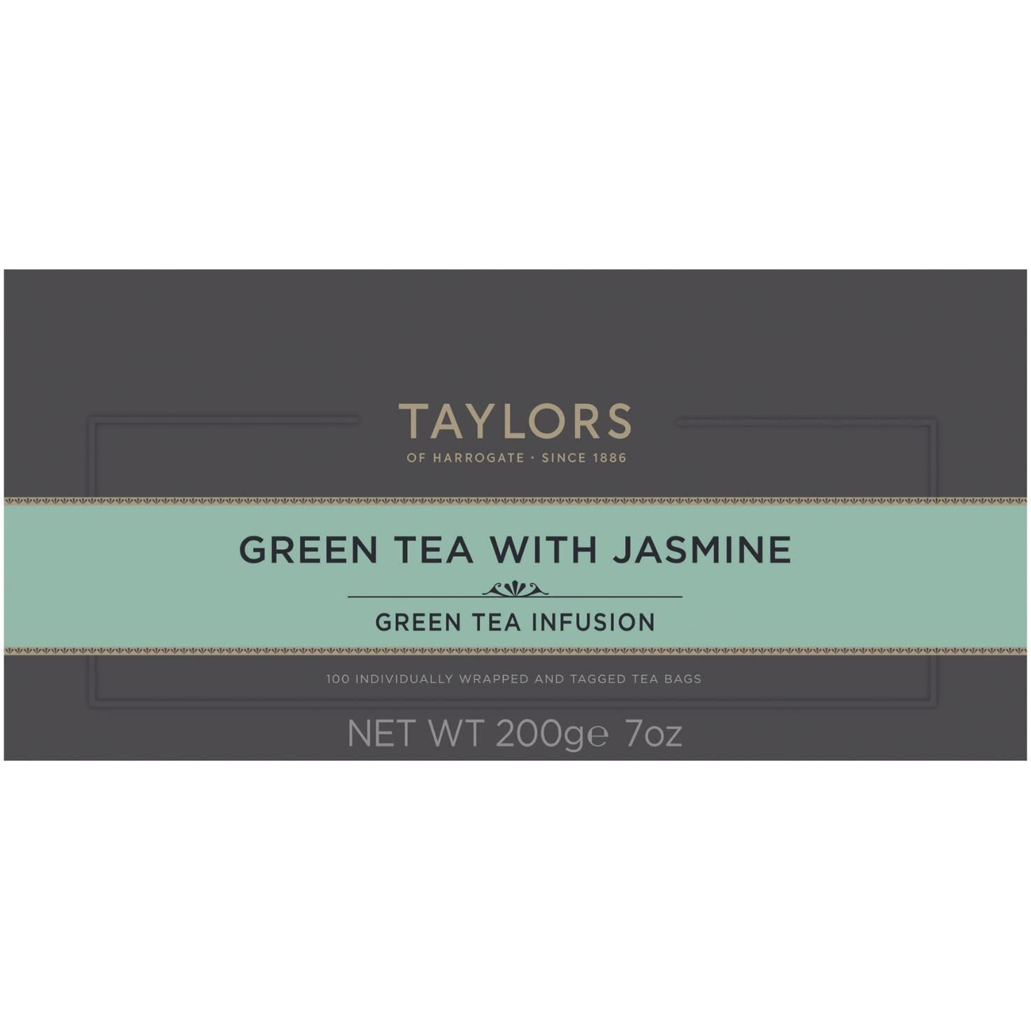 Taylors Of Harrogate Green Tea With Jasmine, 100 Count (Pack Of 1)