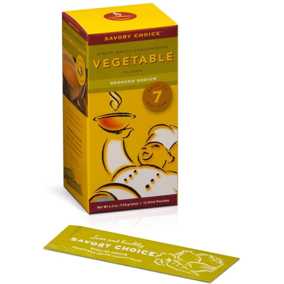 Savory Choice Liquid Vegetable Broth Concentrate, 4..06-Ounce Boxes (Pack Of 4)