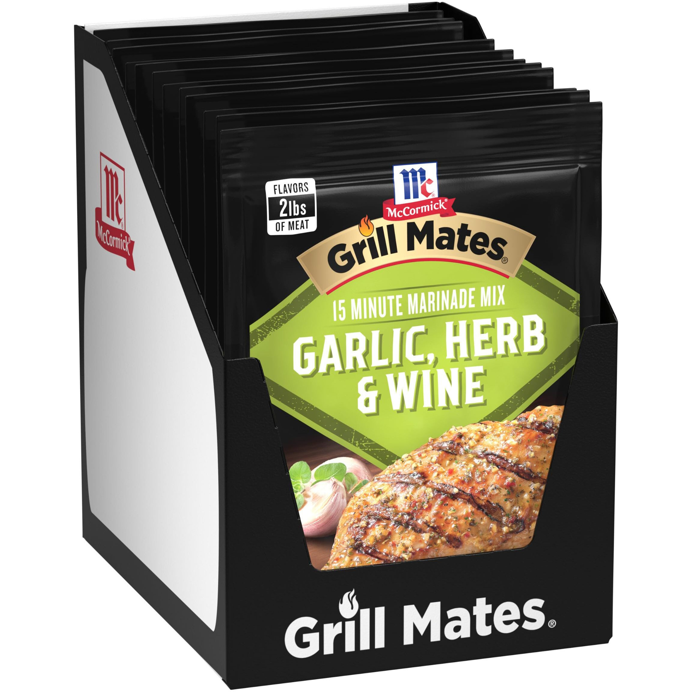 Mccormick Grill Mates Garlic, Herb & Wine Marinade Mix, 0.87 Oz (Pack Of 12)