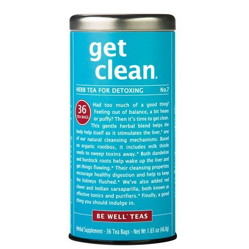 The Republic Of Tea Get Clean - No.7 Herb Tea For Detoxing, No Caffeine, 36 Tea Bags