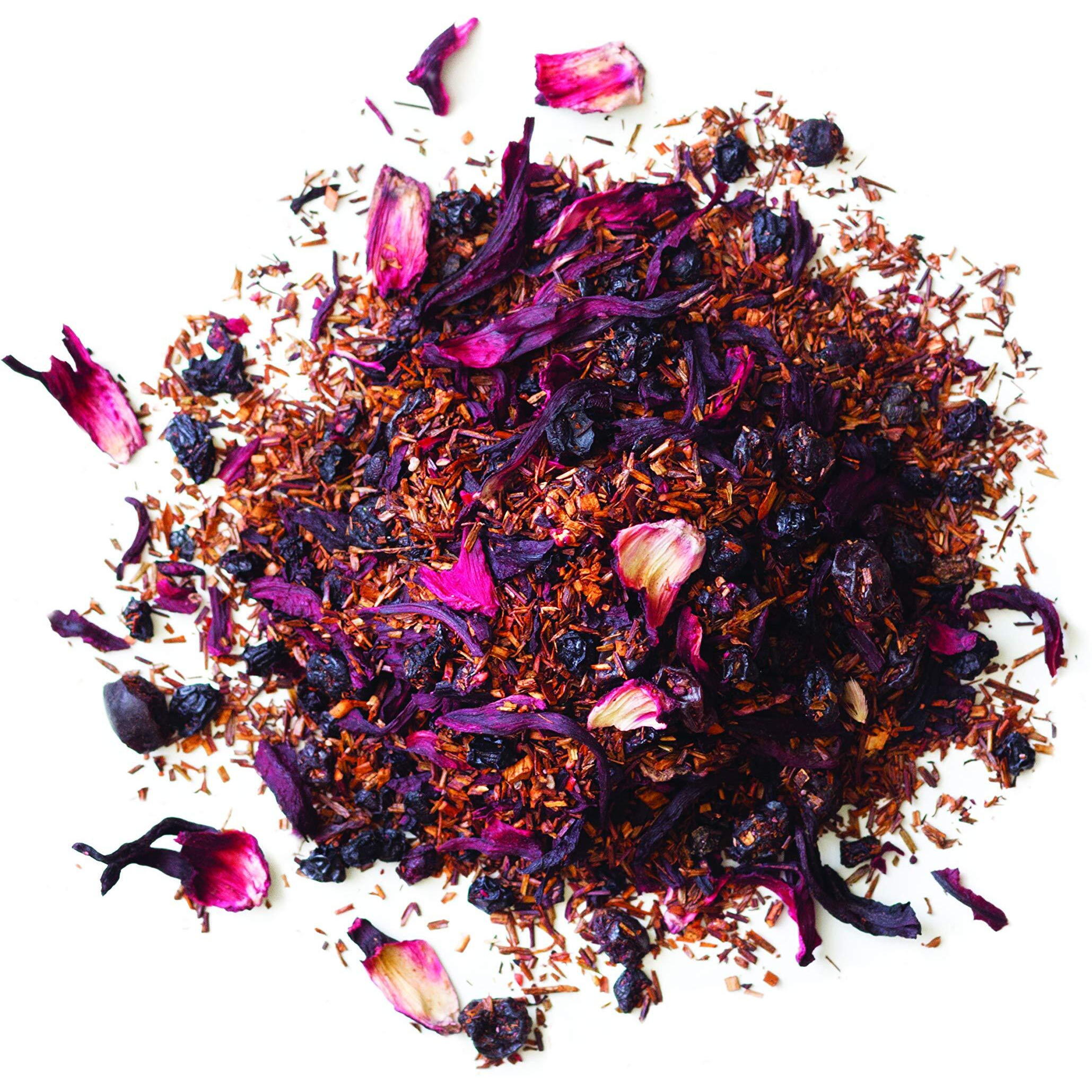 Rishi Tea Loose Leaf Herbal Tea Immune Support, Usda Certified Organic, Caffeine-Free, Antioxidants, Nutrient Dense Makes 45 Cups, Blueberry Rooibos, 16 Ounce