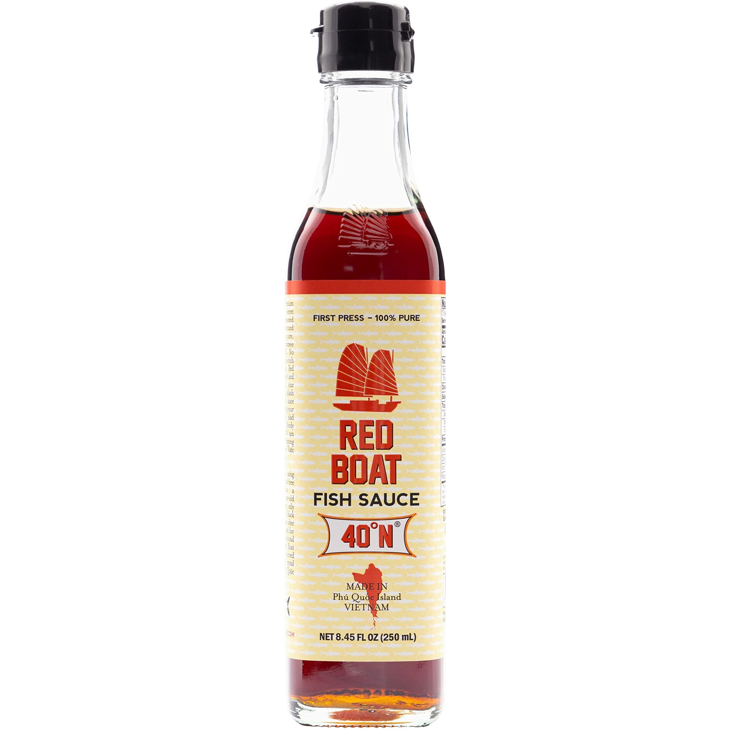 Red Boat - Fish Sauce, 8.45 Ounce - Chefs Grade, Gluten Free, Sustainably Sourced & Artisan Processed, 100% Pure, Protein Rich, No Added Msg Or Preservatives.