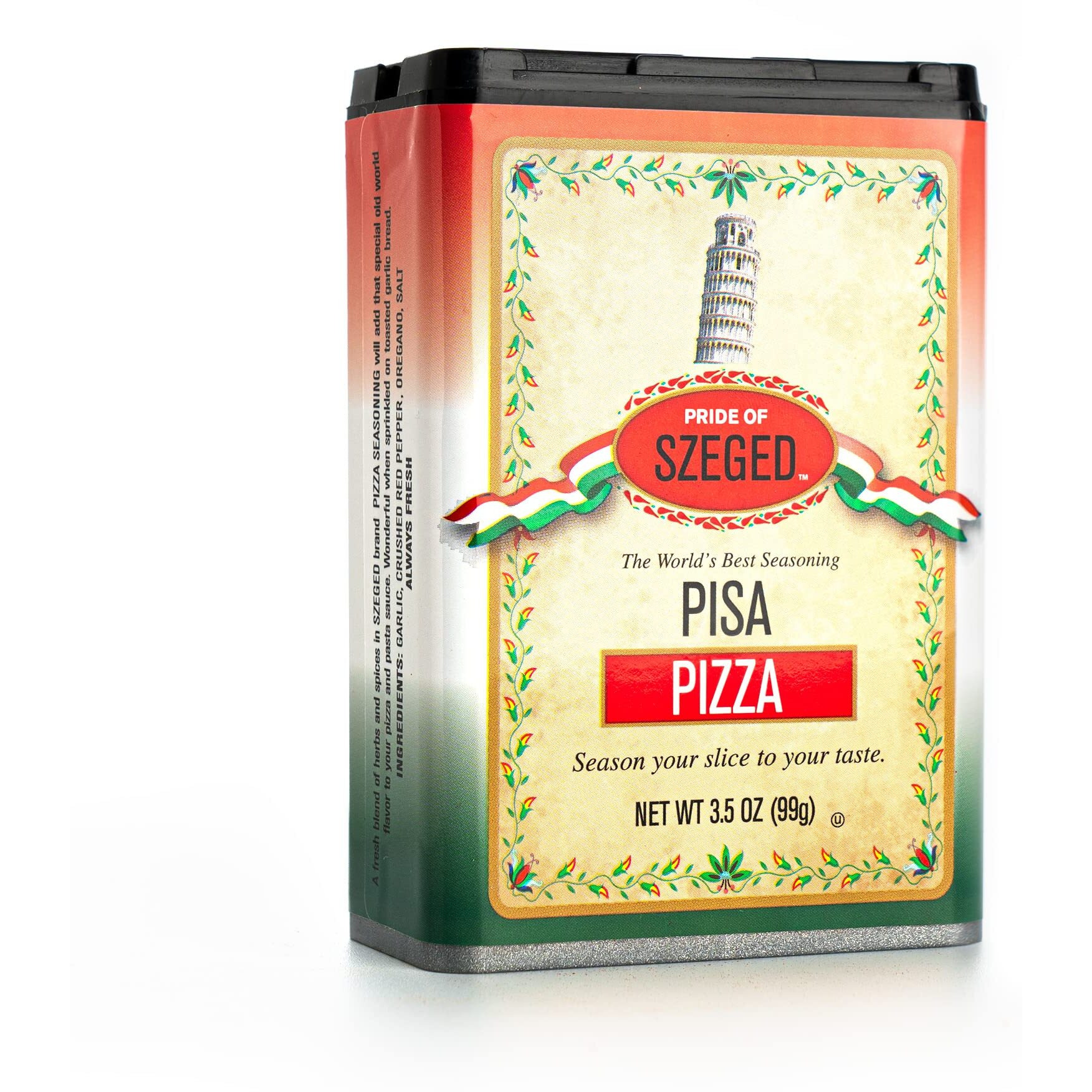 Pride Of Szeged Pizza Seasoning, Italian Spice Blend, 3.5 Oz. Tin, 1-Count
