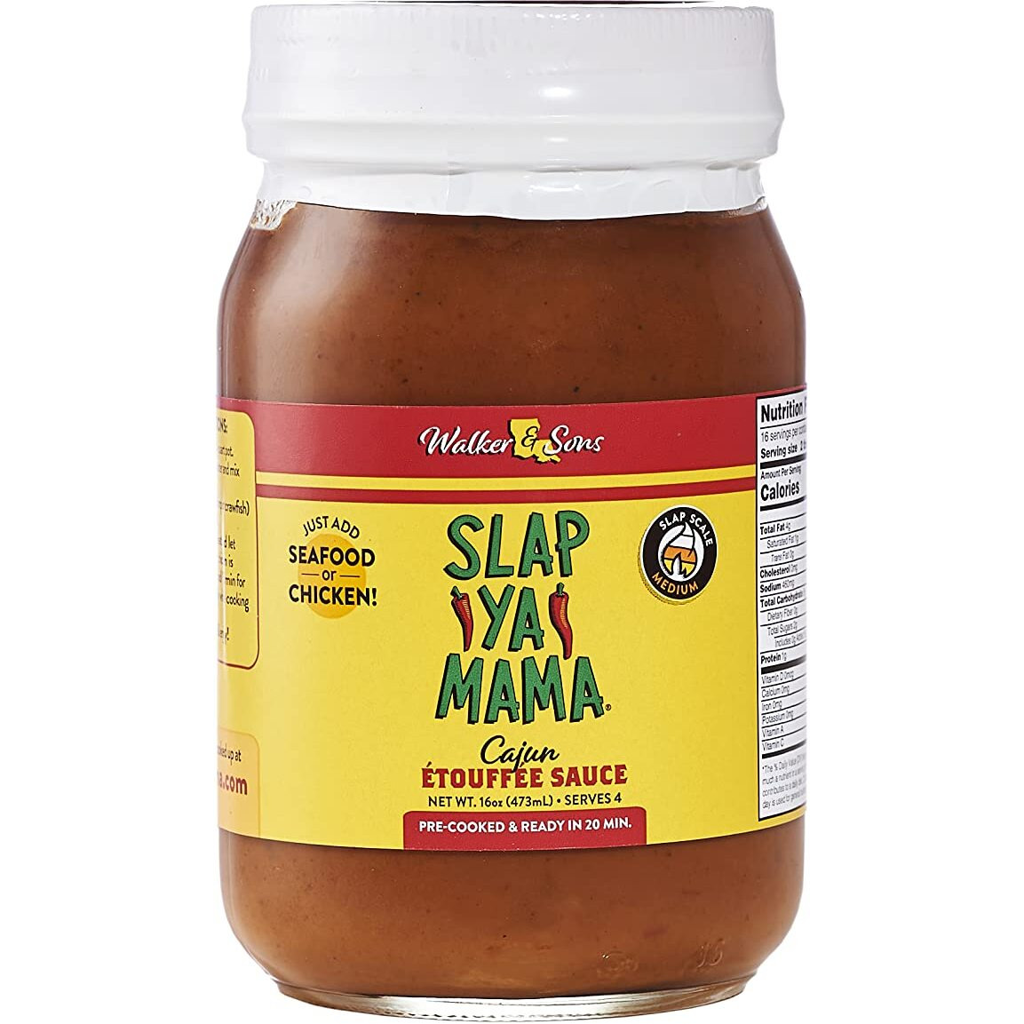 Slap Ya Mama Cajun Etoufee Sauce For Chicken Or Seafood, Pre Cooked, 16 Ounce