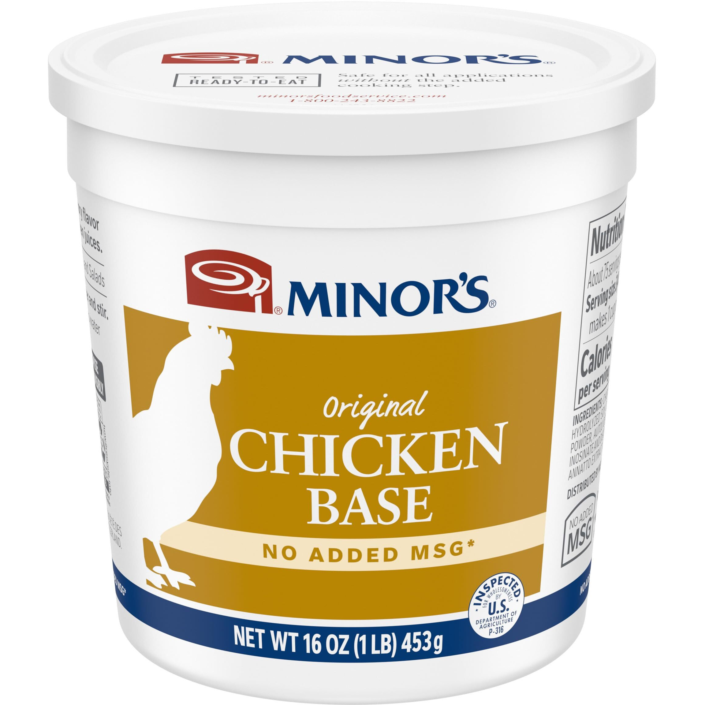 Minor's Chicken Base And Stock, Great For Soups And Sauces, 0 Grams Trans Fat, Poultry Flavor, 16 Oz(Packaging May Vary)