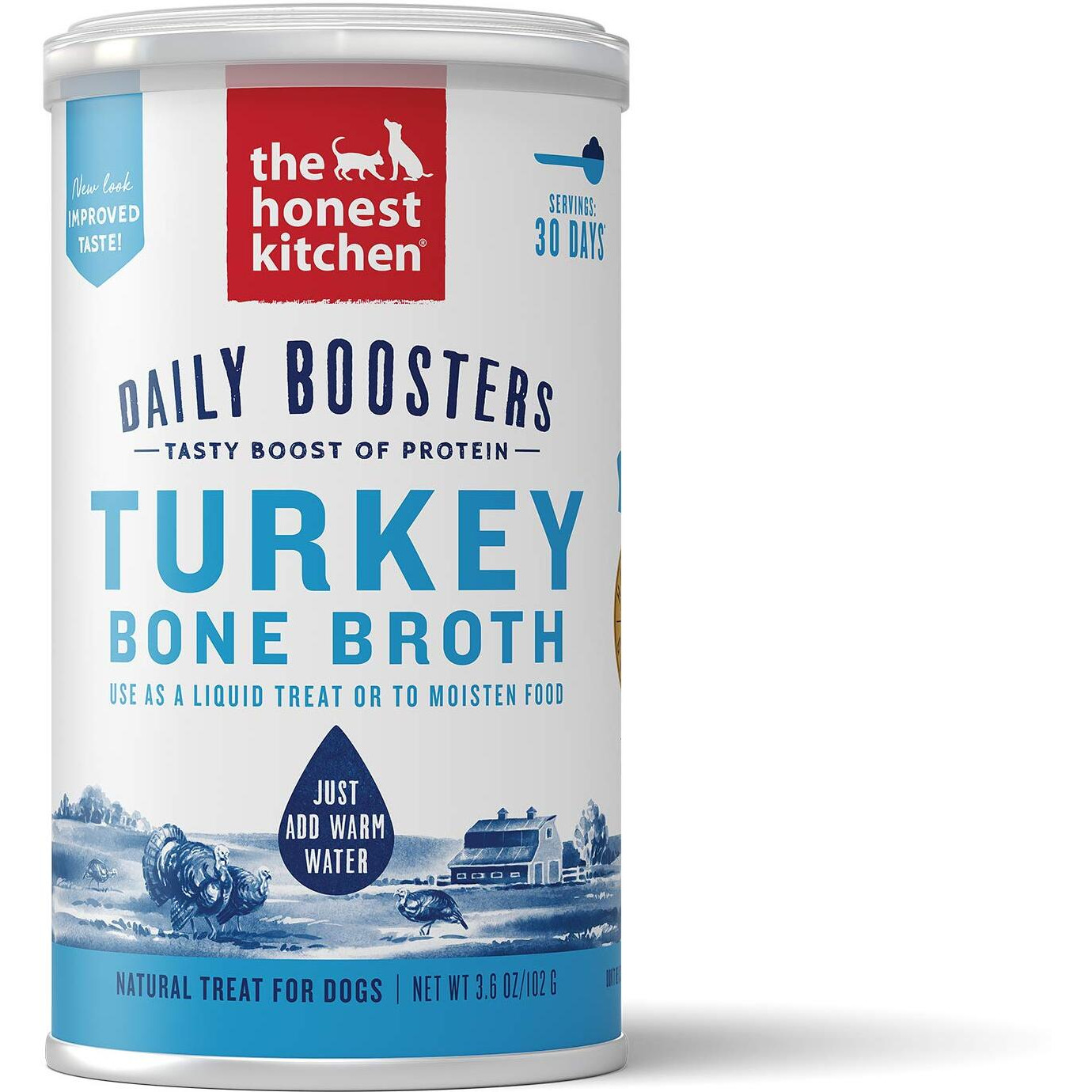 The Honest Kitchen Daily Boosters Instant Turkey Bone Broth With Turmeric, 3.6 Oz