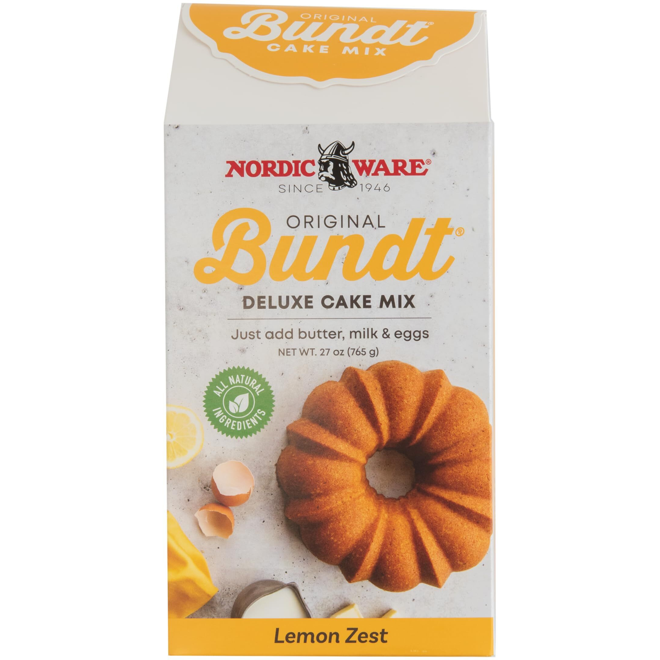 Nordic Ware (77714) Bundt Cake Mix | Lemon Buttermilk, Brown