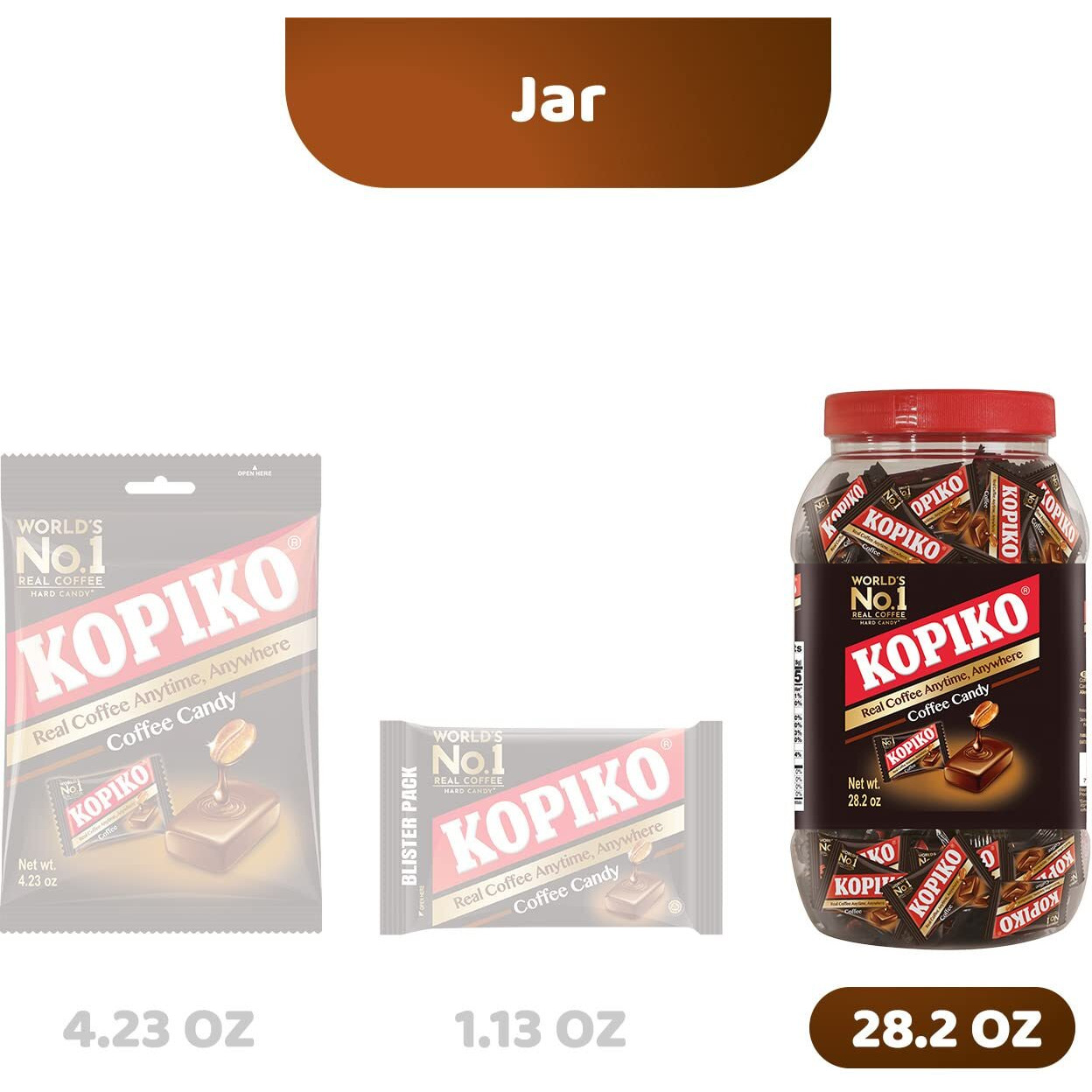 Kopiko Coffee Candy Your Take-Out Pocket Coffee For Every Occasion - Hard Candy Made From Indonesias Coffee Beans Contains Real Coffee Extract For Better Taste (800 Gr Jar)