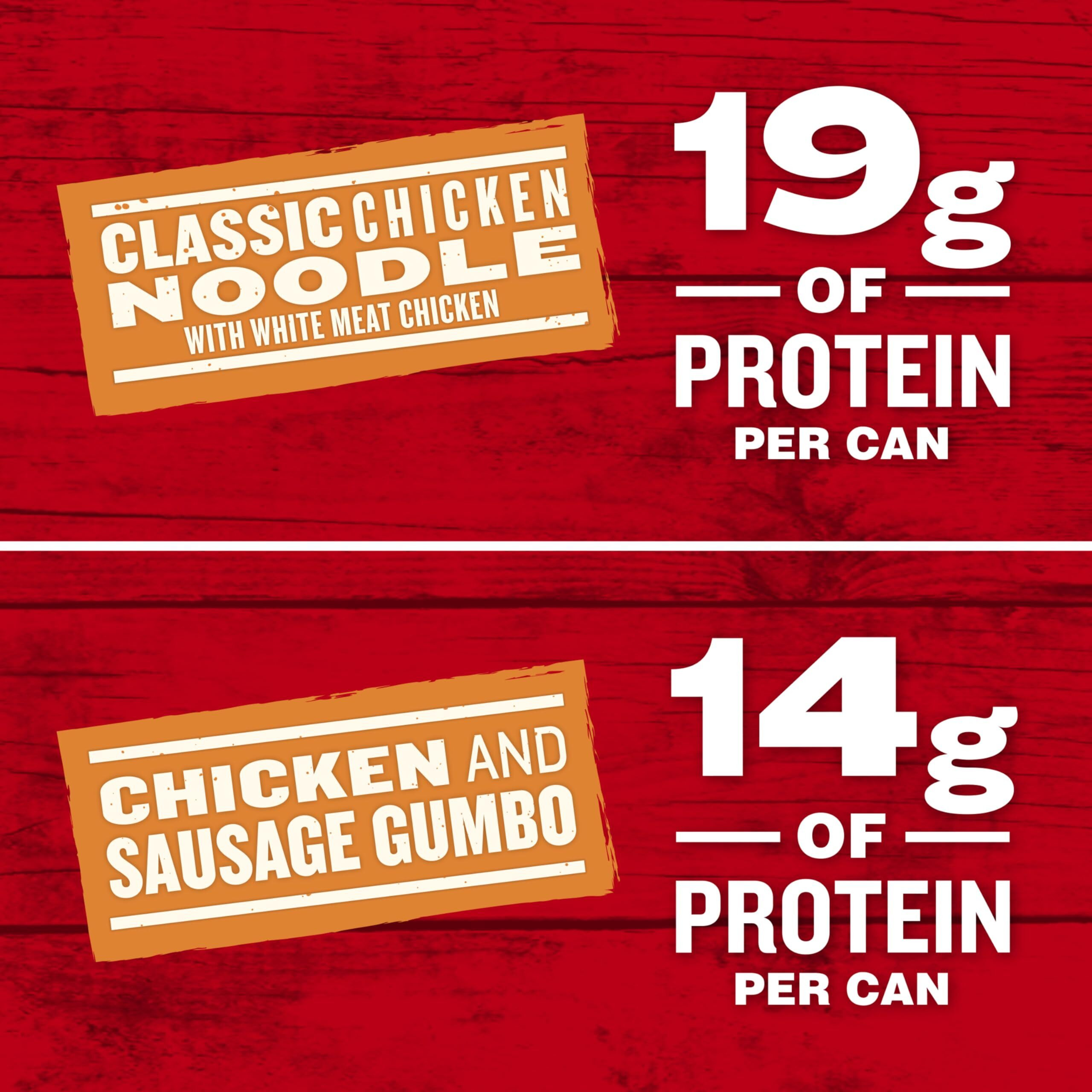 Campbell's Chunky Soup, Classic Chicken Noodle Soup And Chicken And Sausage Gumbo Variety, 18.8 And 18.6 Oz Cans (Case Of 6)