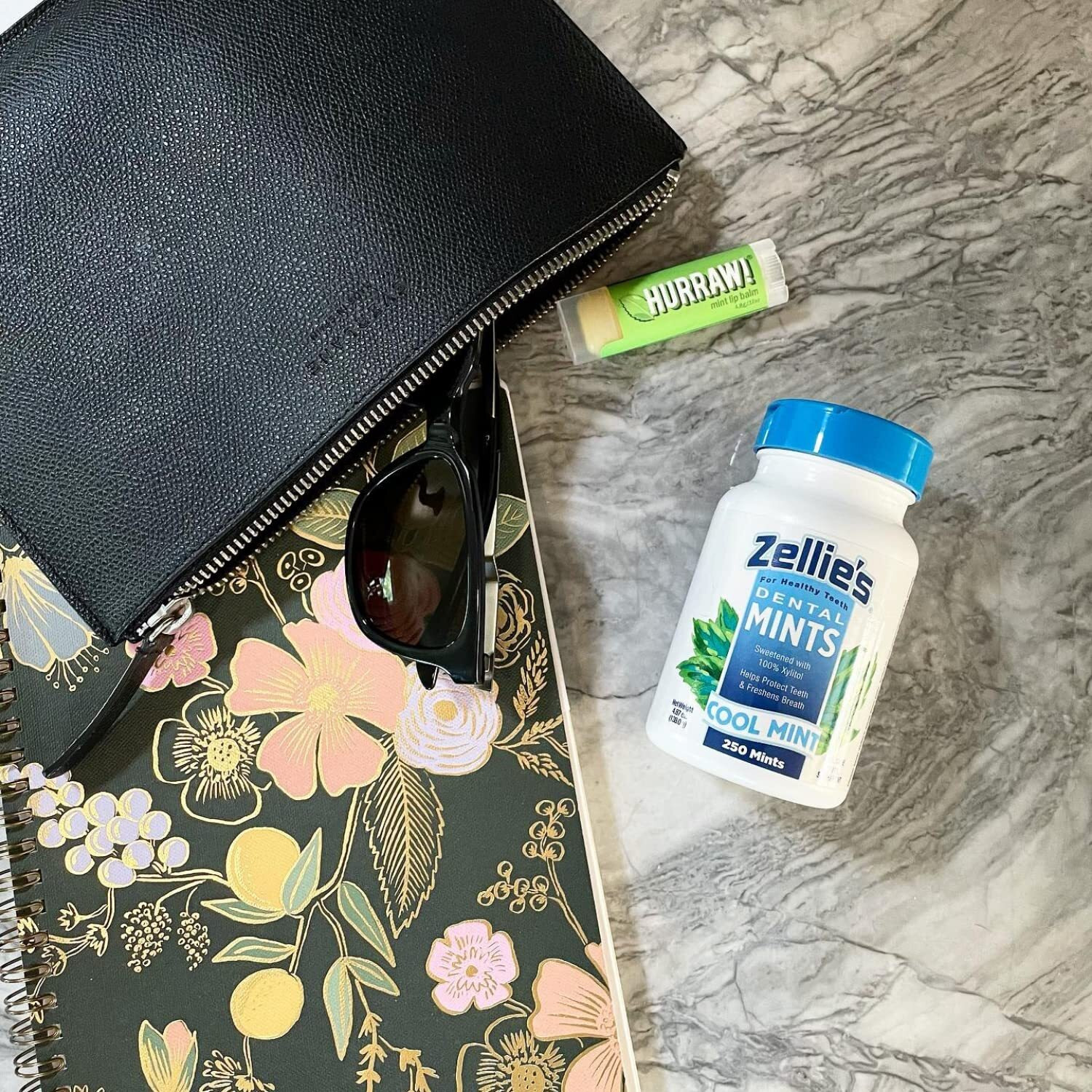 Zellie's | 100% Xylitol Sugar Free Cool Mint Breath Mints | Non-Gmo, Low-Calorie, Gluten Free, Vegan & Kosher Mints (250 Count - Pack Of 1)