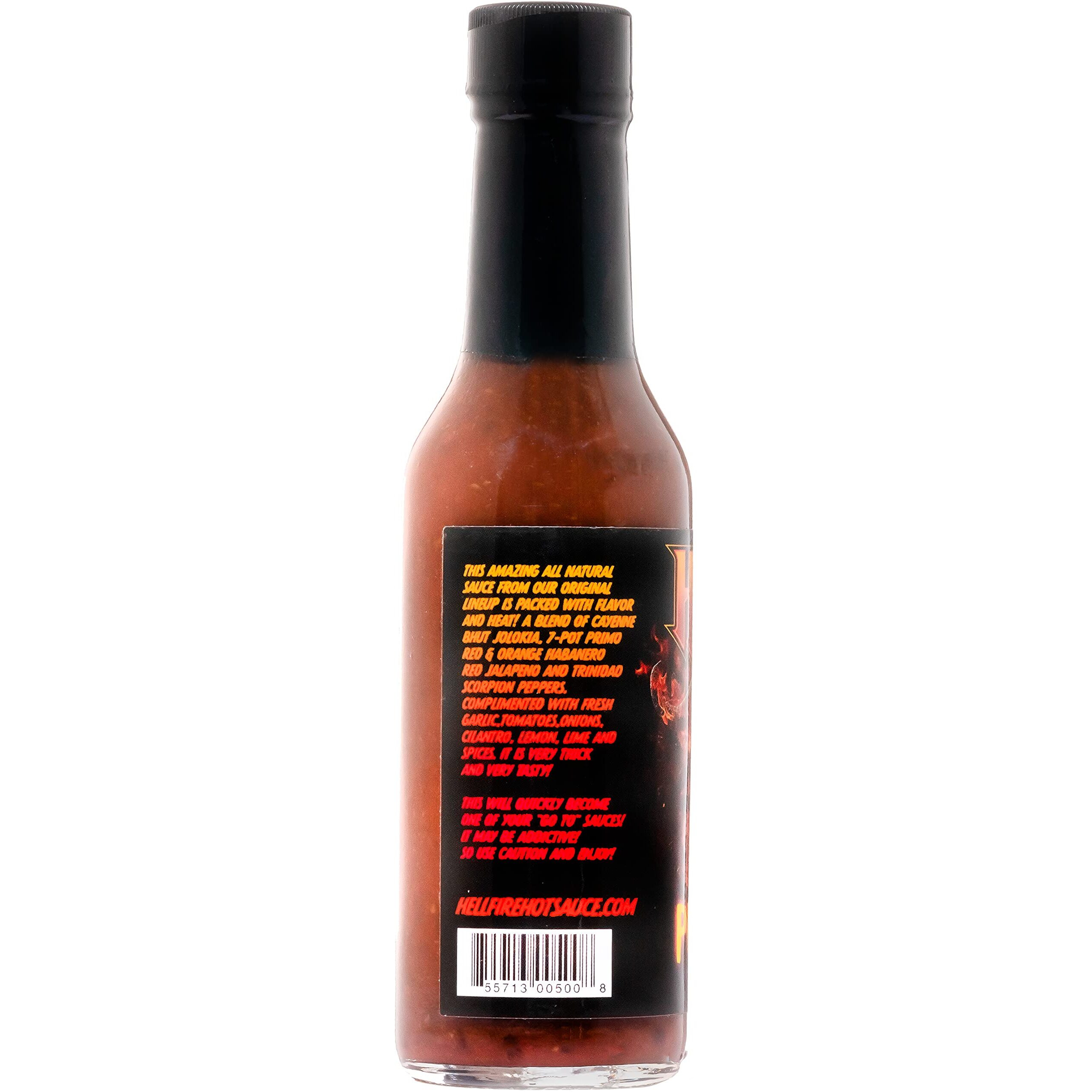 Hellfire Pure Hell Hot Sauce, 7 Pepper Blend, Gourmet, Multi Award-Winning, Amazingly Hot And Flavorful Sauce, 5 Oz.,