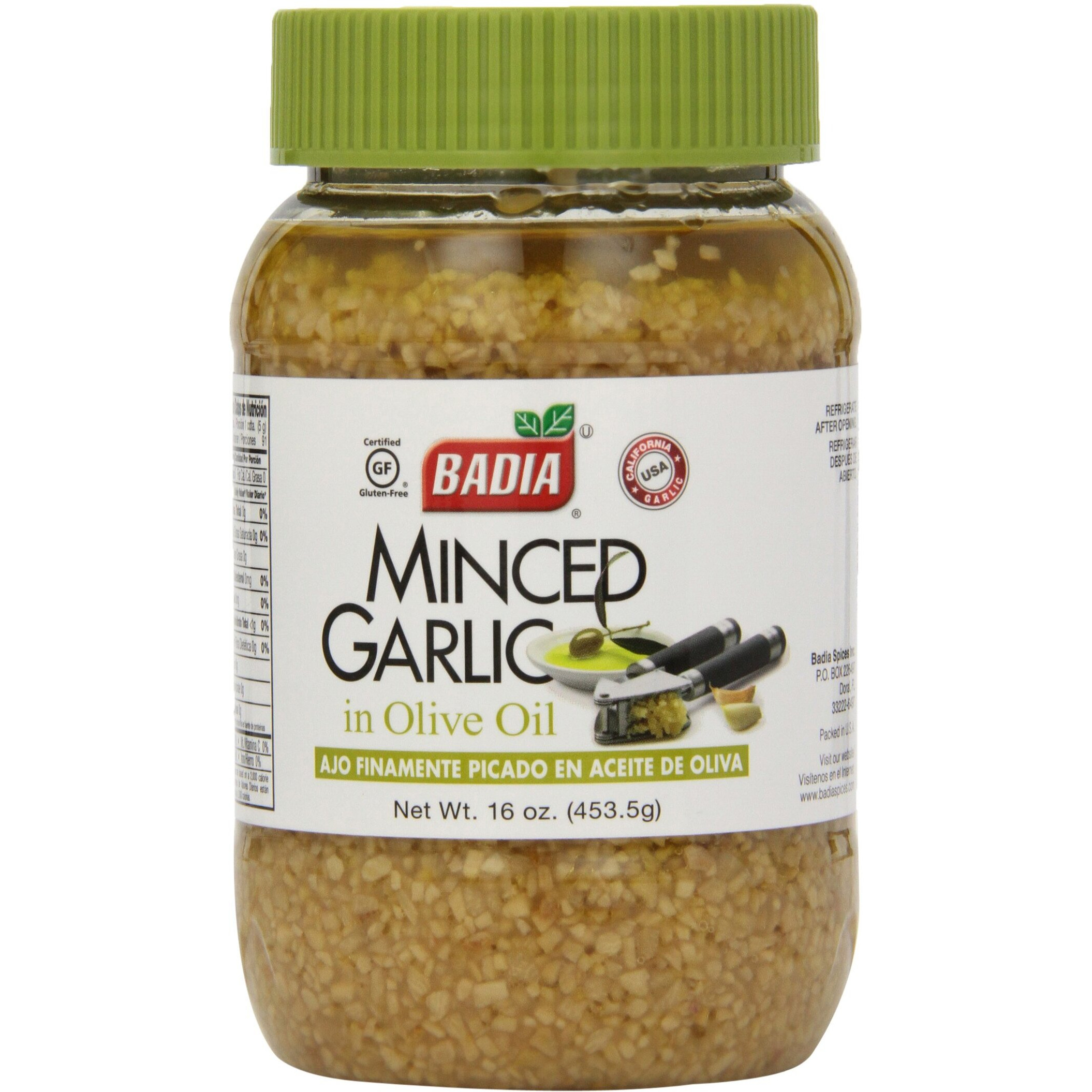 Badia Spices Inc Spice, Minced Garlic/Oil, 16 Ounce