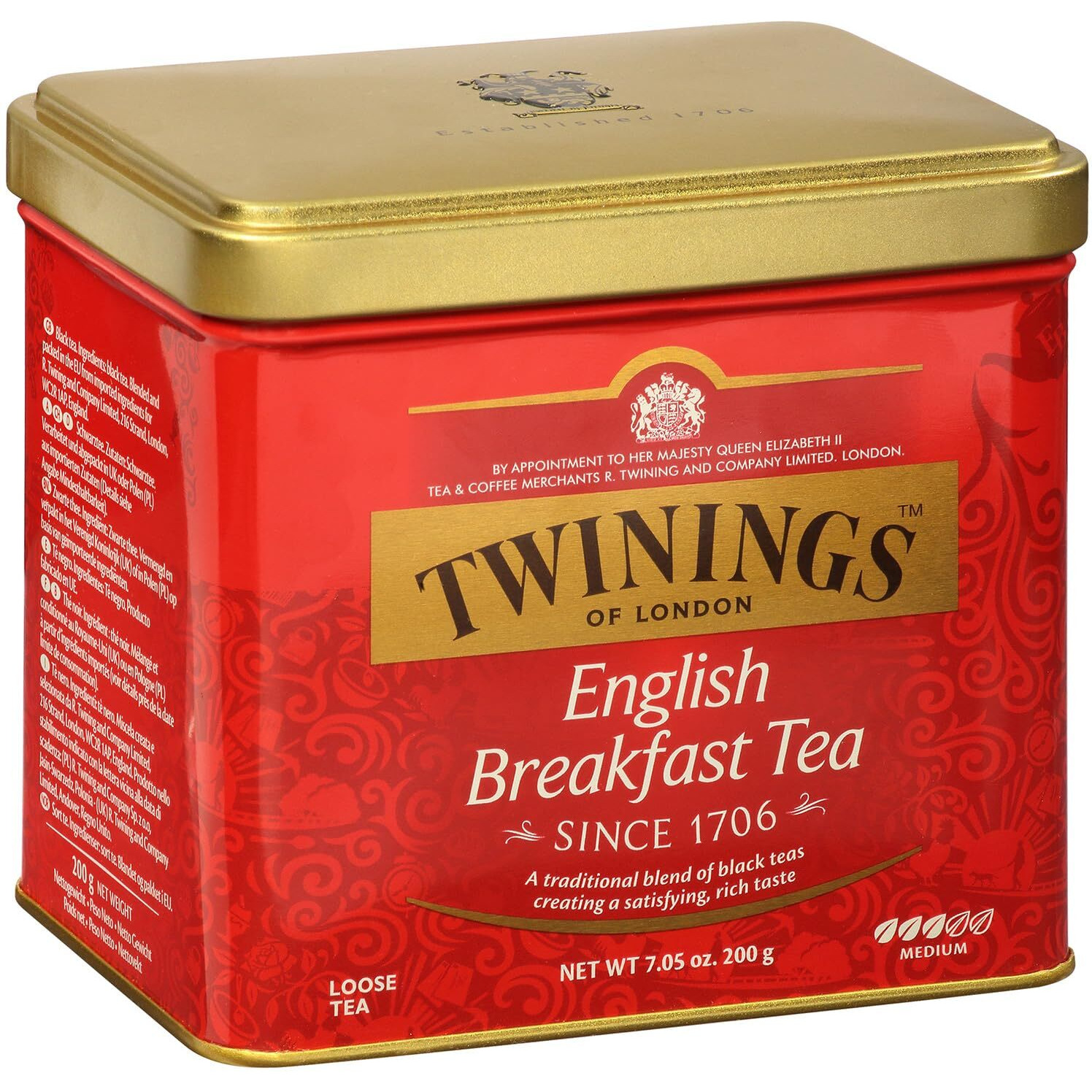 Twinings English Breakfast Tea, Loose Leaf - Traditional Caffeinated Black Tea In A Large Tea Tin, Gifts For Tea Lovers, 7.05 Oz