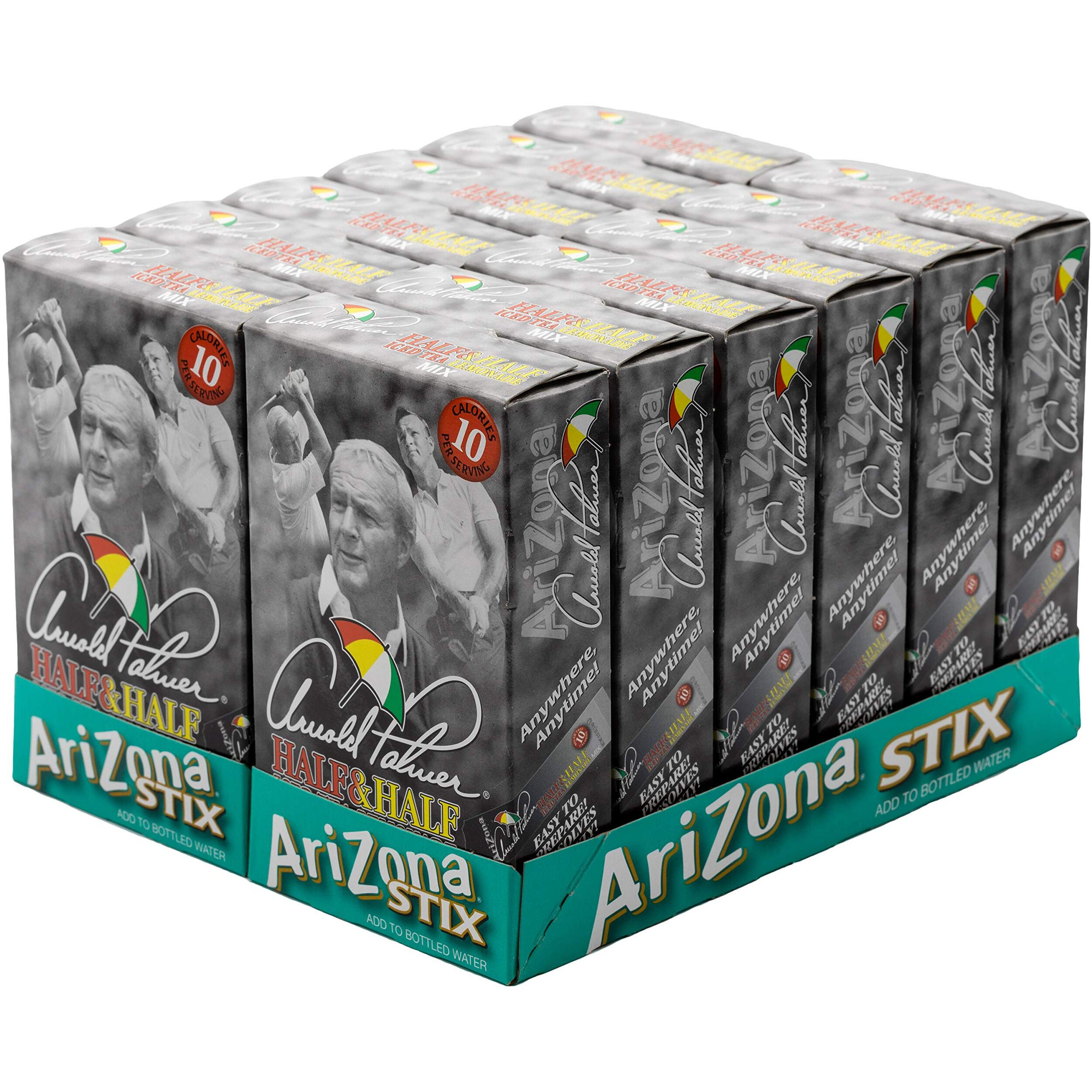 Arizona Tea, Arnold Palmer Mix Stix, Half Iced Tea & Half Lemonade, 10 Stix, 1.2 Oz (Pack Of 12)