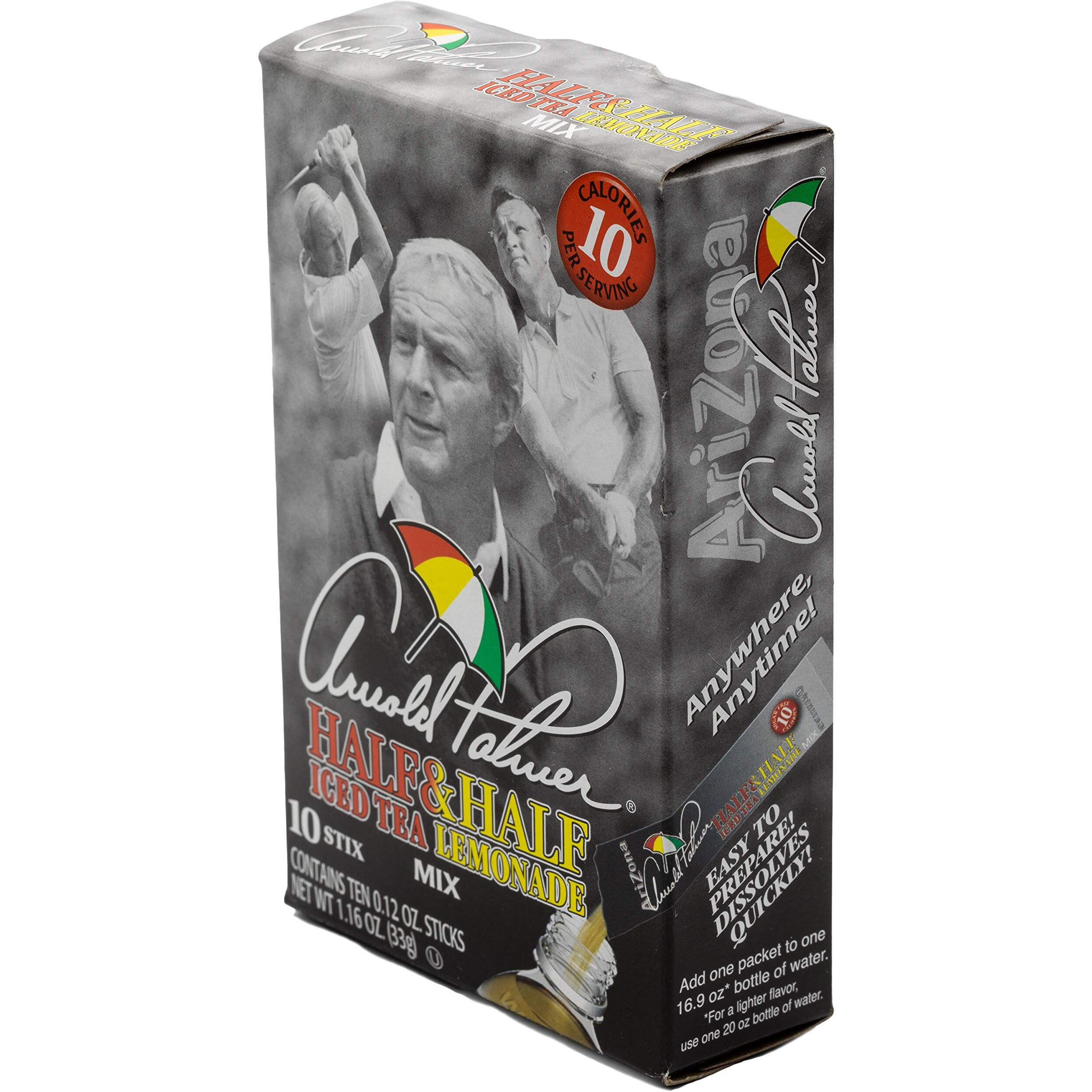 Arizona Tea, Arnold Palmer Mix Stix, Half Iced Tea & Half Lemonade, 10 Stix, 1.2 Oz (Pack Of 12)