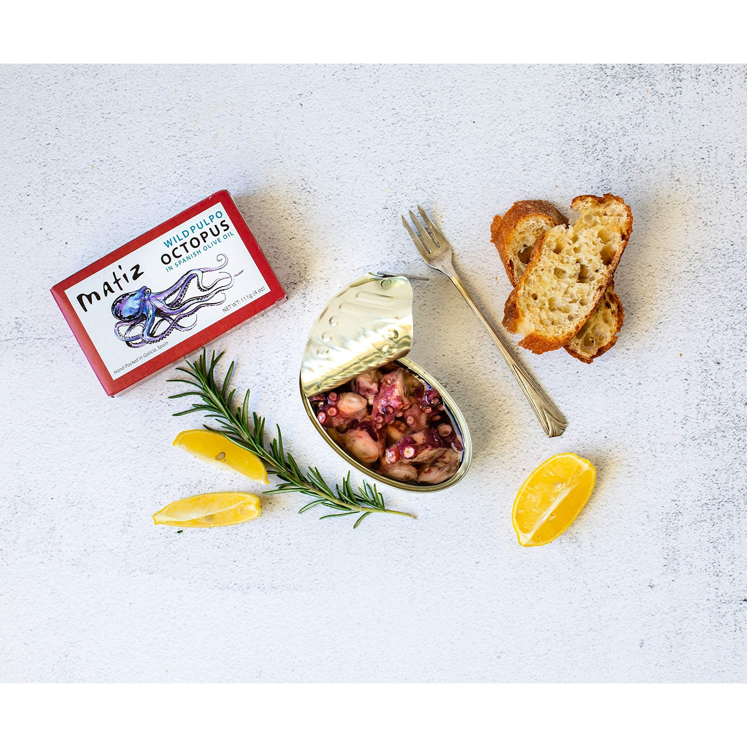 Matiz Pulpo Wild-Caught Pulpo Spanish Octopus In Olive Oil 4.0 Oz