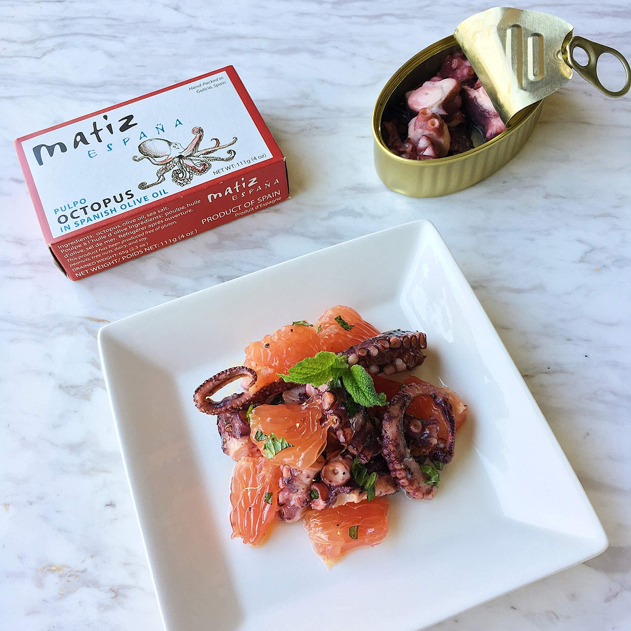 Matiz Pulpo Wild-Caught Pulpo Spanish Octopus In Olive Oil 4.0 Oz