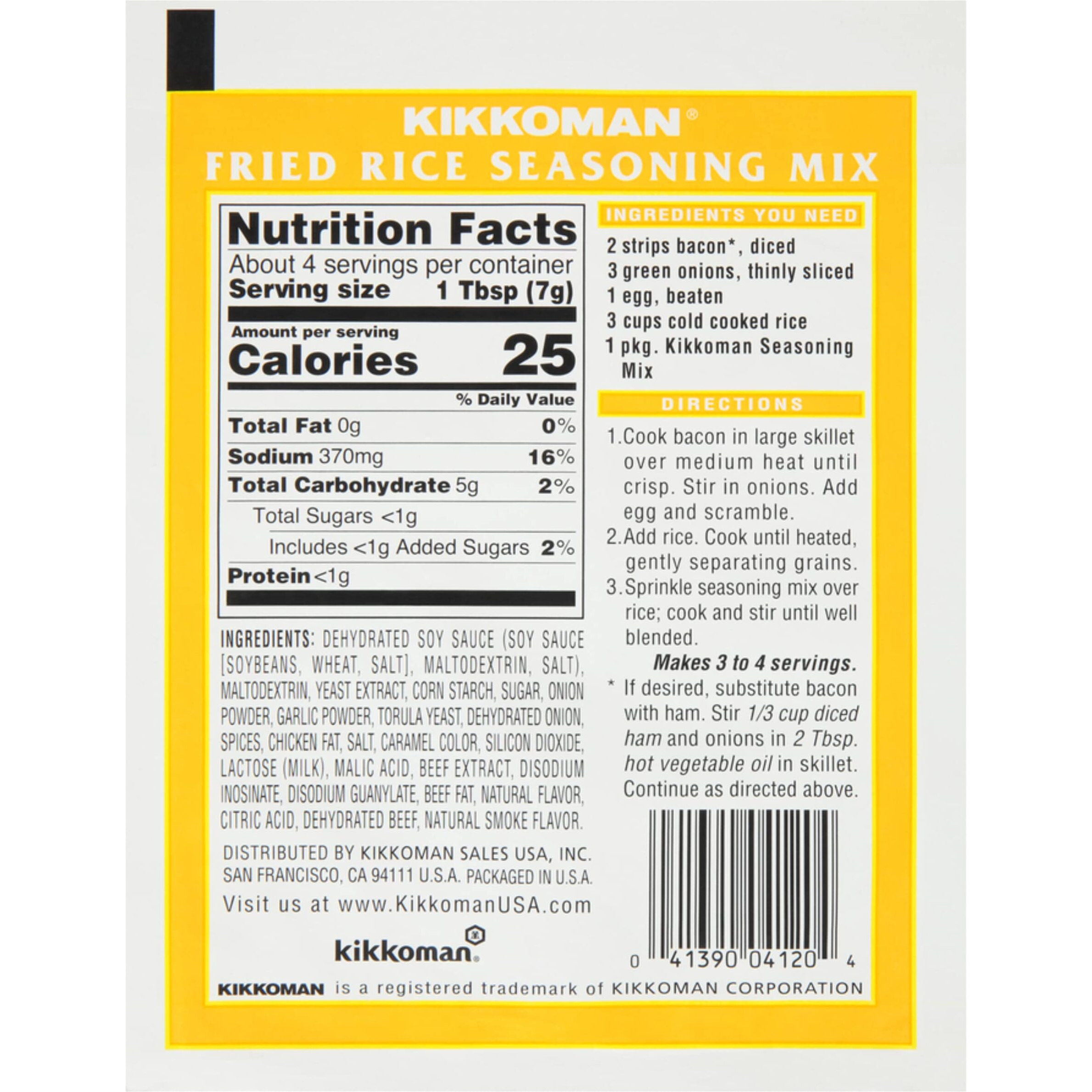 Kikkoman Fried Rice Seasoning Mix, 1-Ounce Pack (Pack Of 10)
