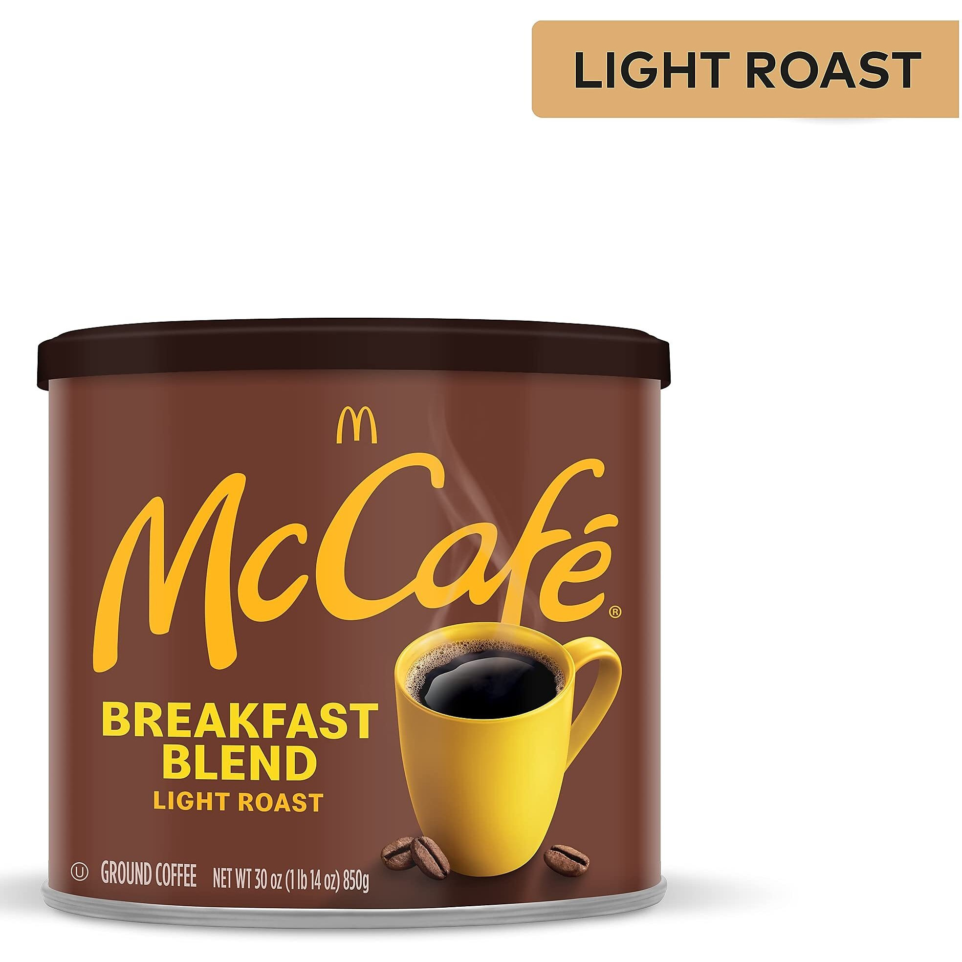 Mccafe Breakfast Blend, Light Roast Ground Coffee, 30 Oz Canister