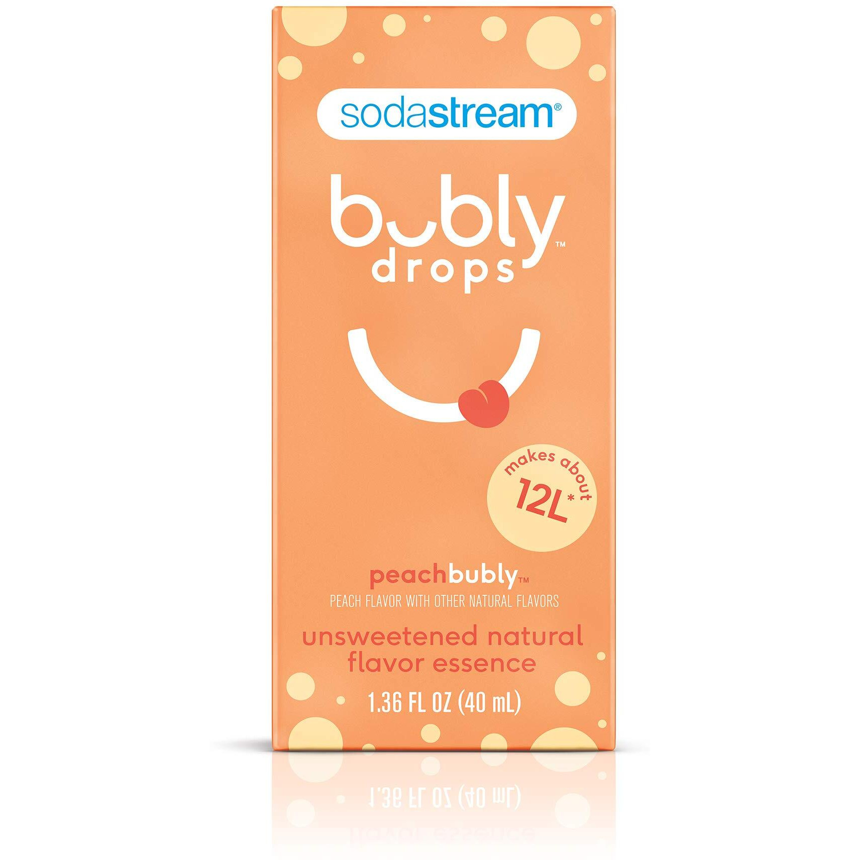 Sodastream Bubly Drops, Peach, 1.36 Fl Oz (Pack Of 3)
