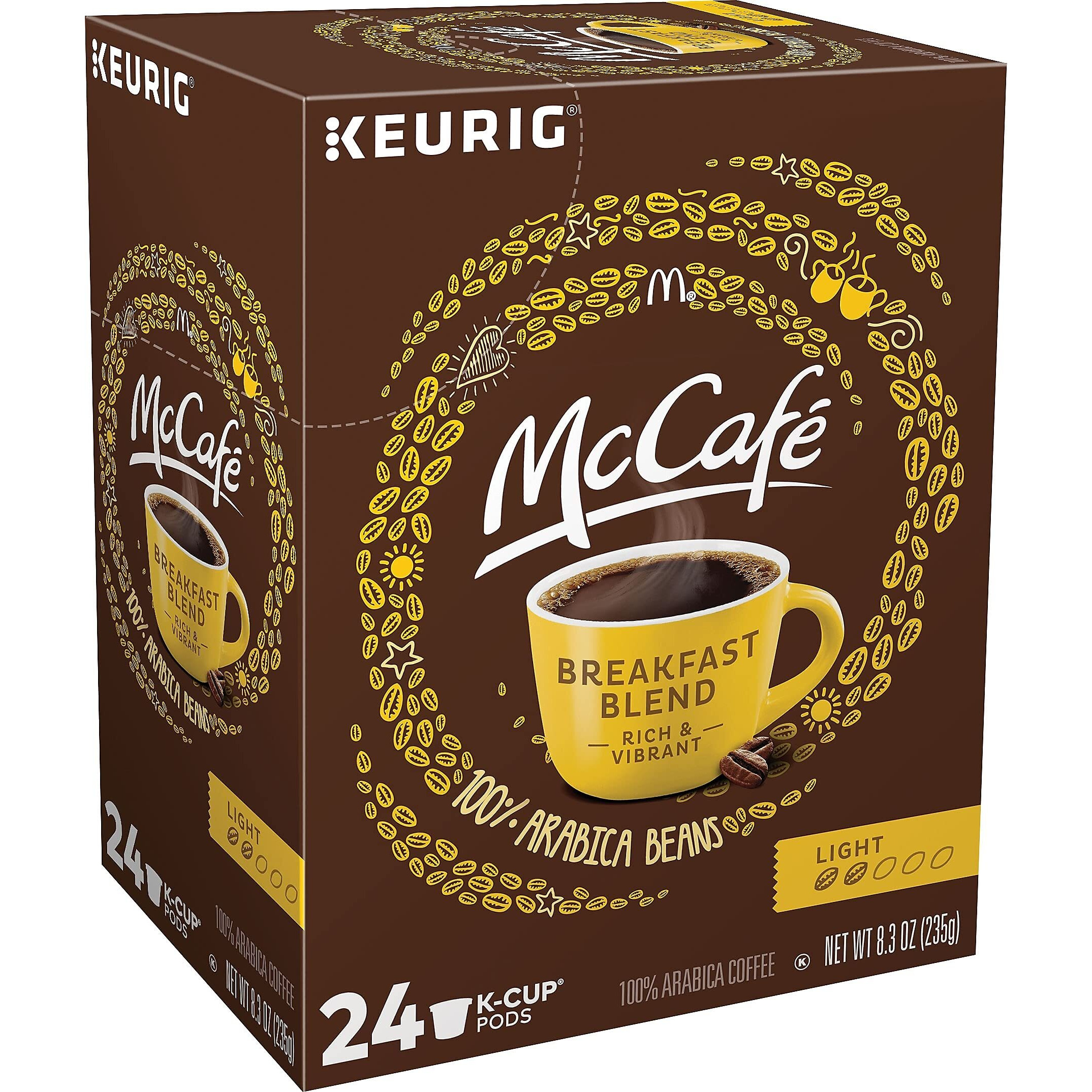Mccafe 24328029 Mccafe Breakfast Blend Coffee K-Cup Pods Light Roast