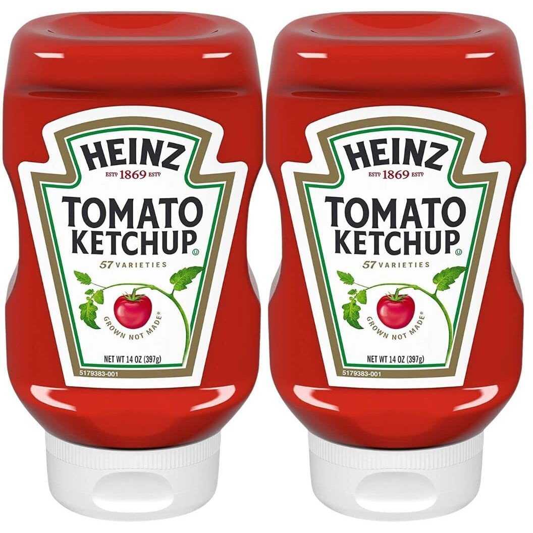 Heinz, Tomato Ketchup, 14Oz Squeeze Bottle (Pack Of 2)