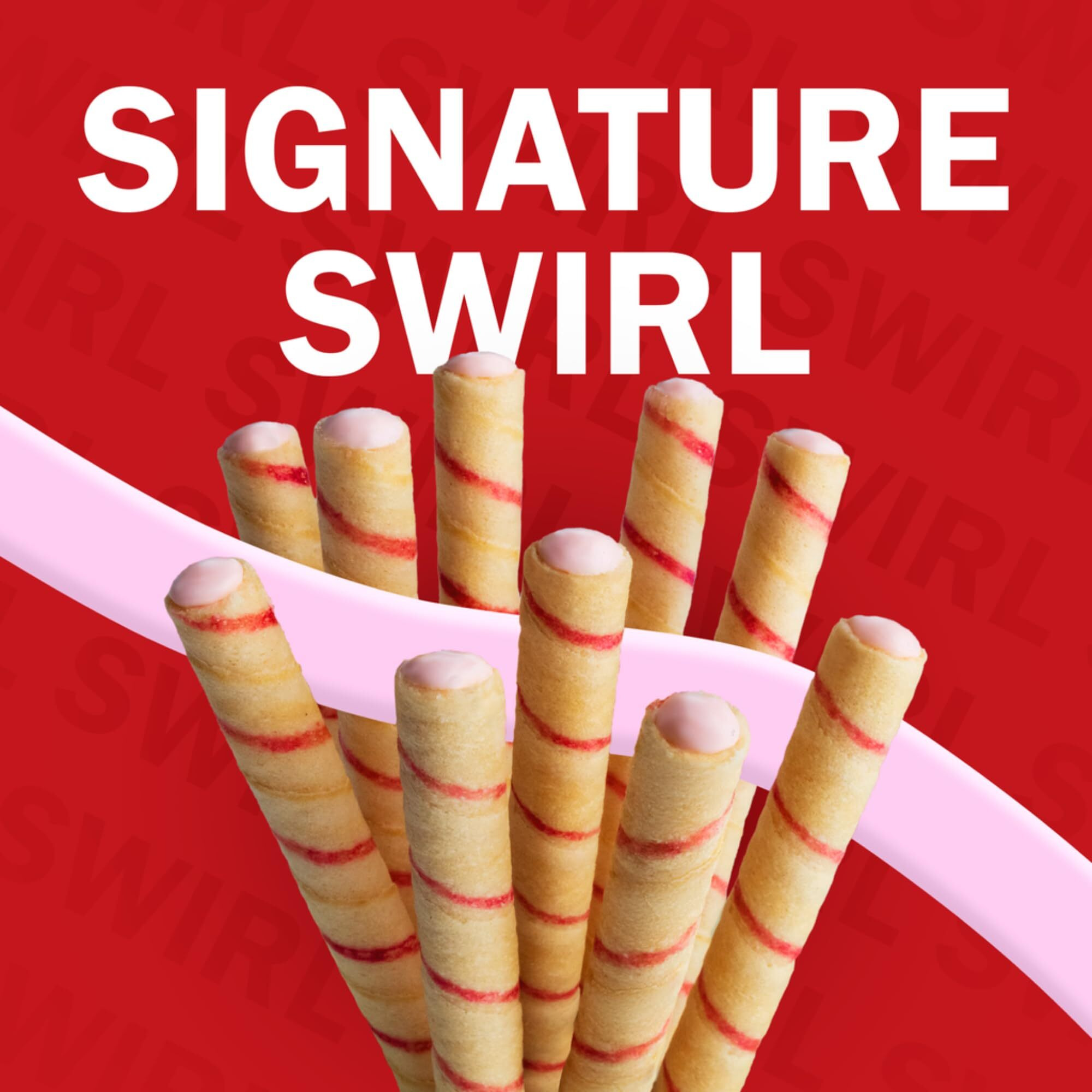 Pirouline Rolled Wafers - Strawberry - Rolled Wafer Sticks, Crme Filled Wafers, Rolled Cookies For Coffee, Tea, Ice Cream, Snacks, Parties, Gifts, And More - 14.1Oz Tin 6 Pack