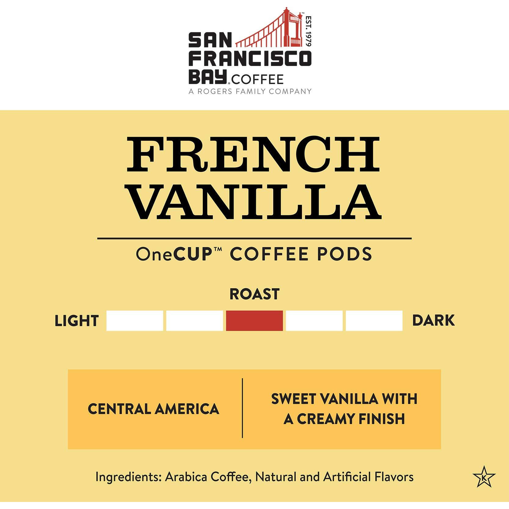 San Francisco Bay Compostable Coffee Pods - French Vanilla (80 Ct) K Cup Compatible Including Keurig 2.0, Flavored, Medium Roast