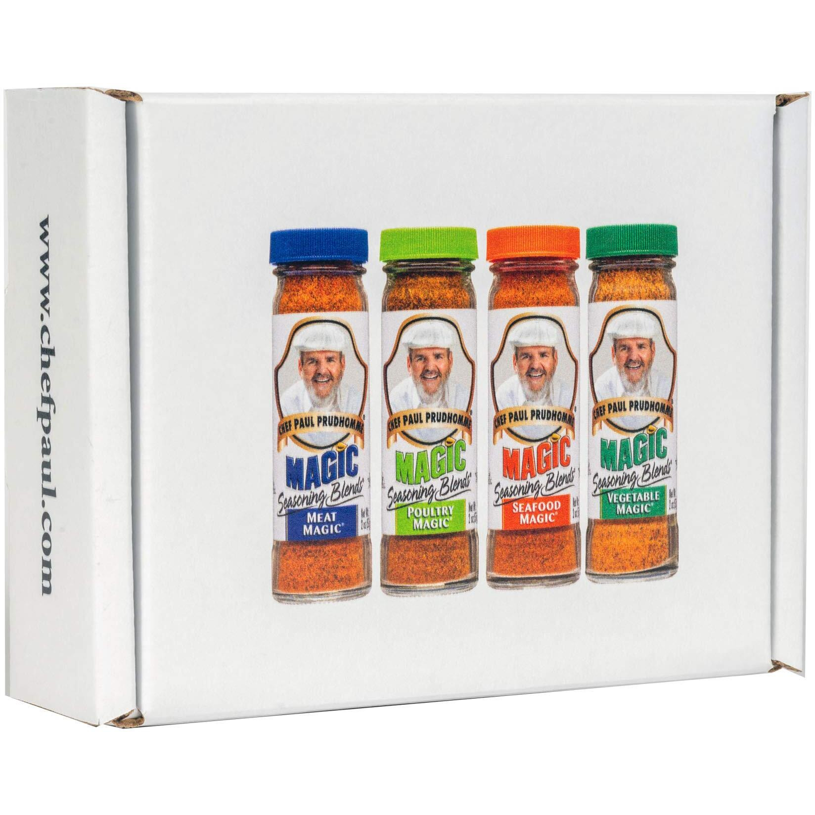 Chef Paul Prudhomme's Magic Seasoning Blends ~ Magic 4-Pack, Qty. 4 2-Ounce Bottles
