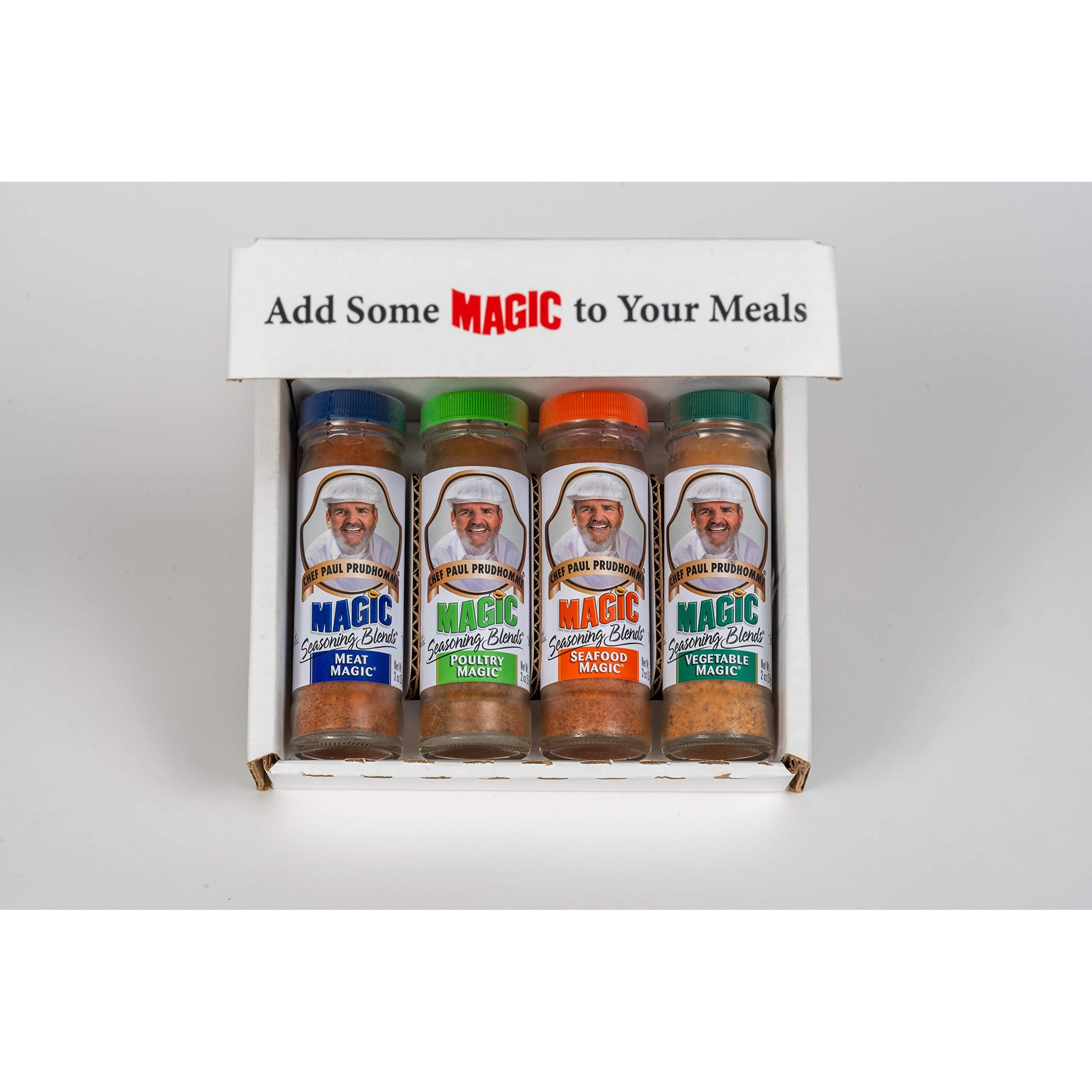Chef Paul Prudhomme's Magic Seasoning Blends ~ Magic 4-Pack, Qty. 4 2-Ounce Bottles