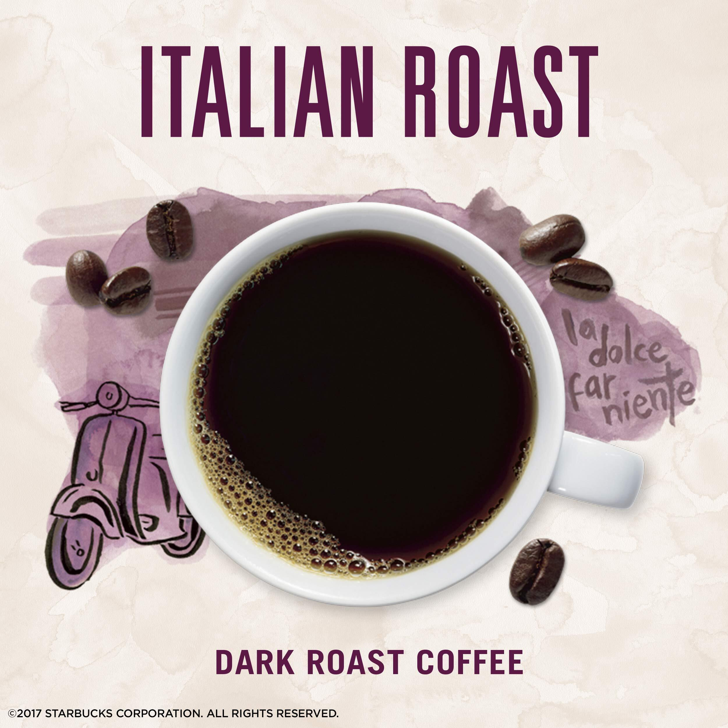 Starbucks Via Instant Coffee Dark Roast Packets - Italian Roast - 1 Box (8 Packets)