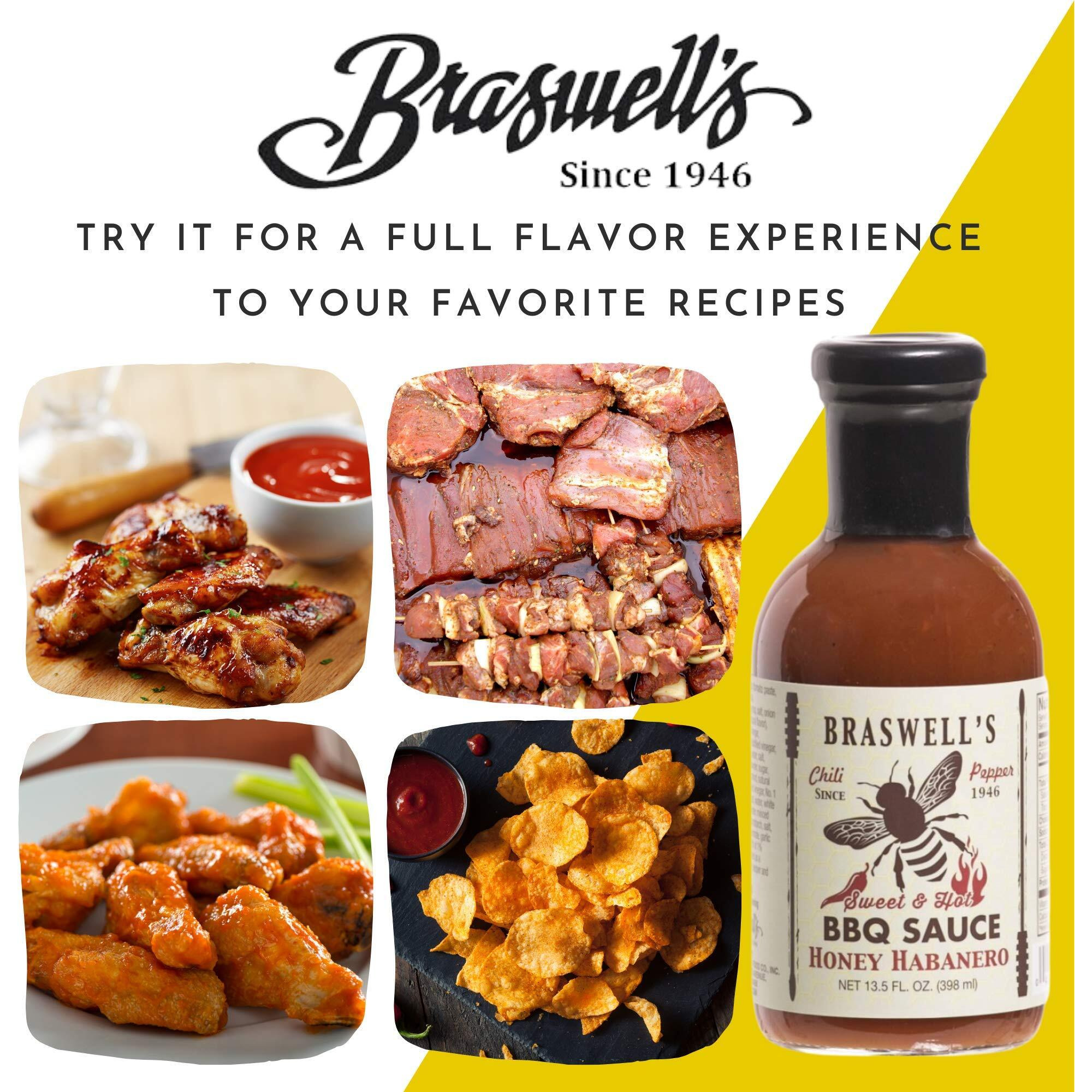 Braswell Sauce Barbeque Honey Habanero, 13.5 Oz