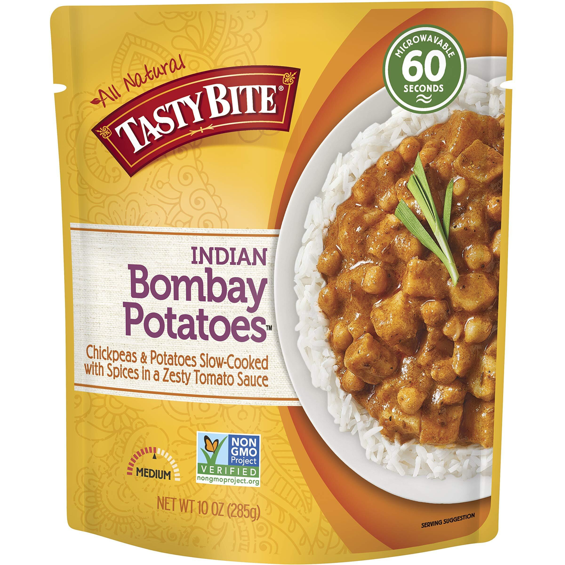 Tasty Bite Indian Bombay Potatoes, Microwaveable Ready To Eat Entr  E, 10 Ounce (Pack Of 6)