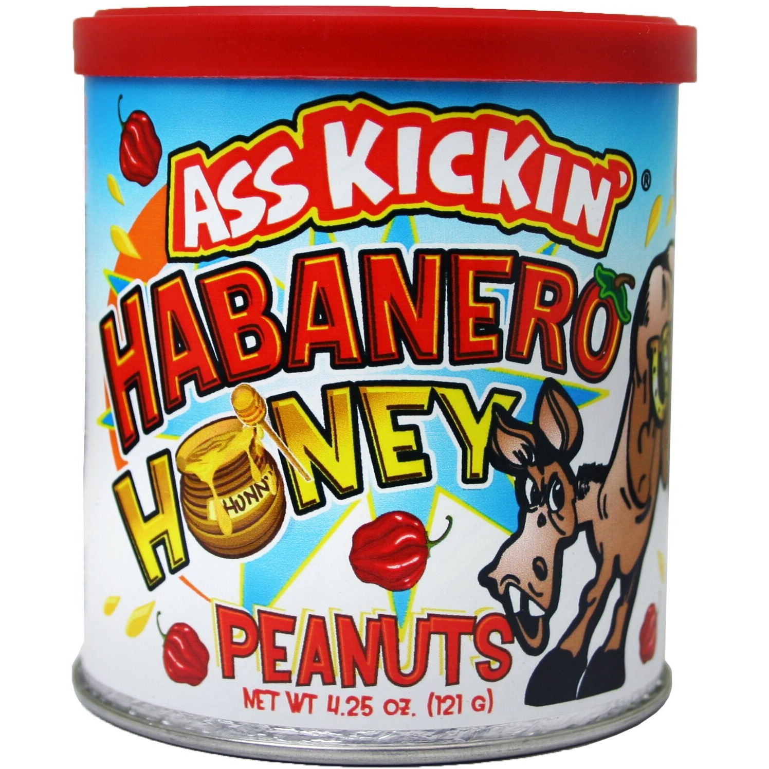 Roasted Spicy Hot Peanuts - 4.25 Oz - Ultimate Spicy Gourmet Gift Peanuts - Try If You Dare (Habanero Honey)