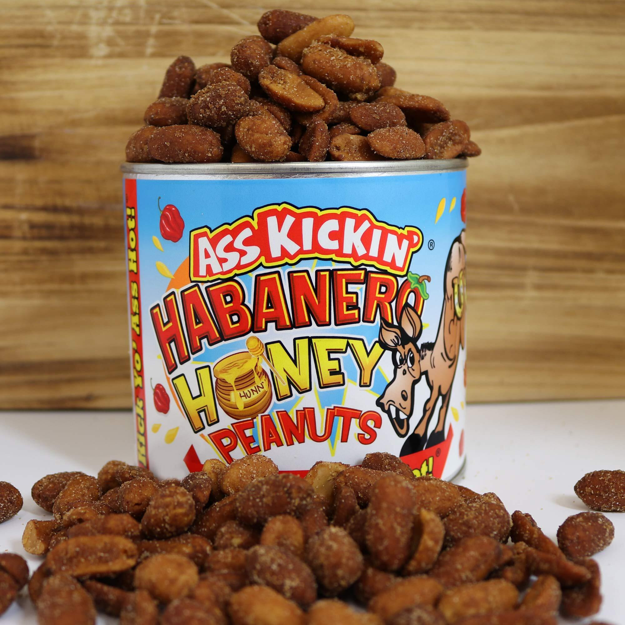 Roasted Spicy Hot Peanuts - 4.25 Oz - Ultimate Spicy Gourmet Gift Peanuts - Try If You Dare (Habanero Honey)