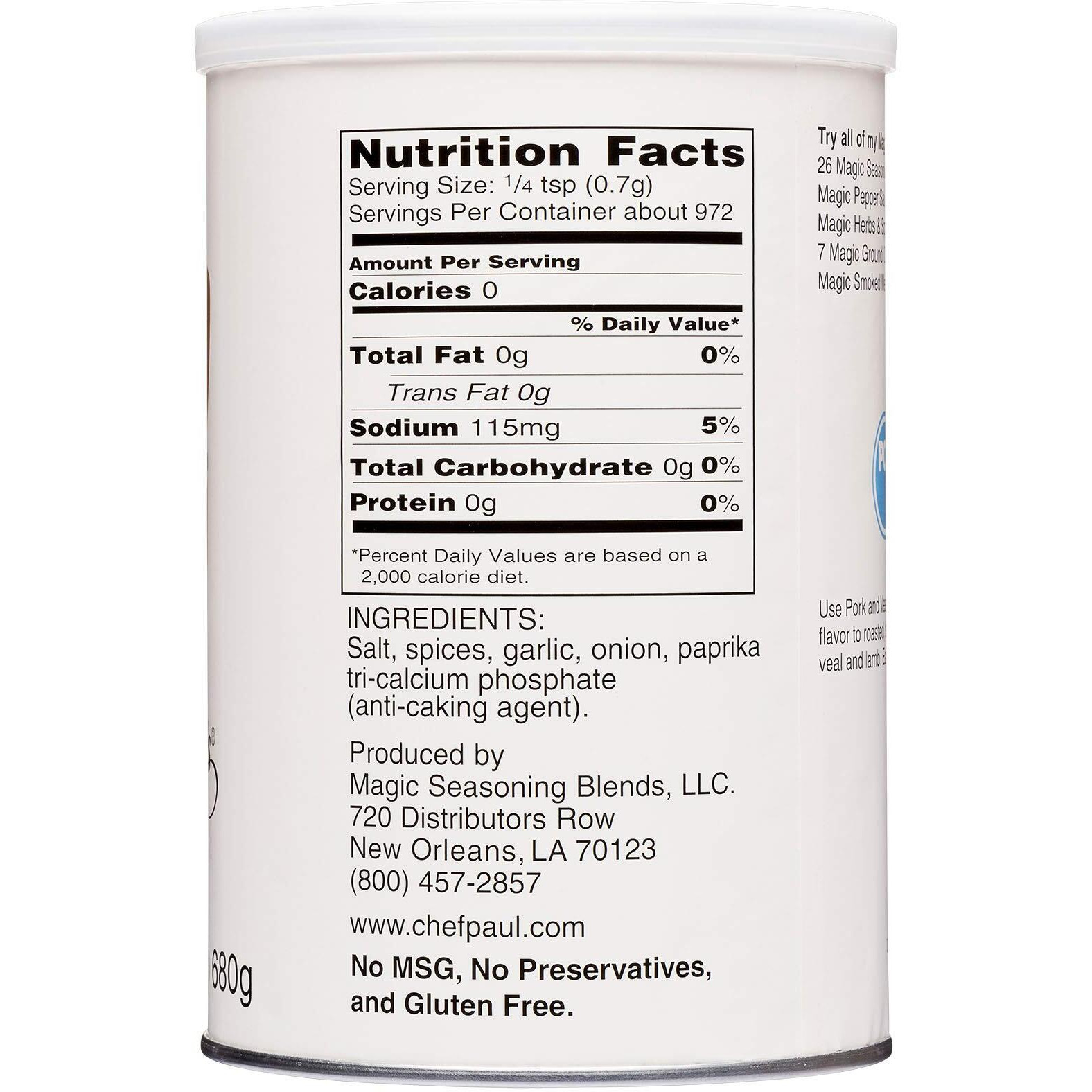 Chef Paul Prudhomme's Magic Seasoning Blends ~ Pork & Veal Magic, 24-Ounce Canister