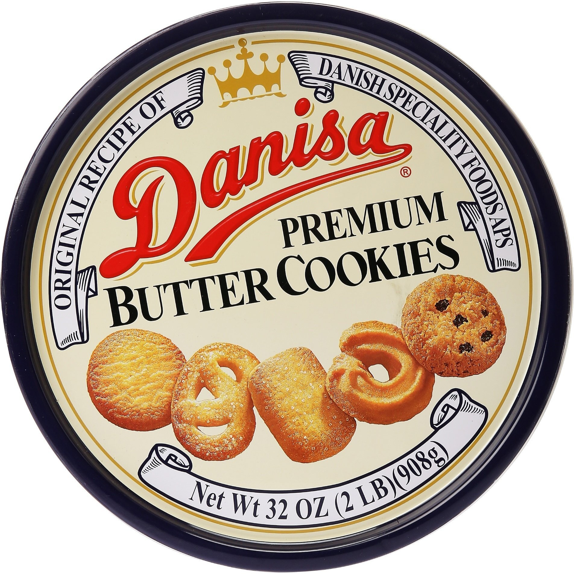 Danisa Butter Cookies In Tin, 32 Oz