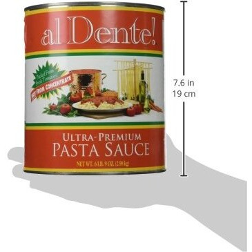 Al Dente Ultra Premium Pasta Sauce, 6-Pound 9-Ounce No. 10 Can