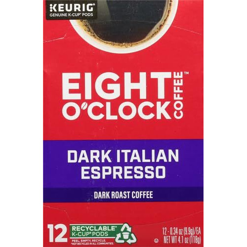 Eight O'Clock Dark Italian Roast Coffee, 12 Ct