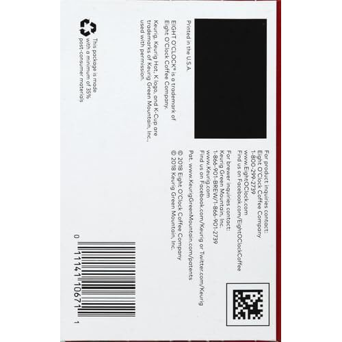 Eight O'Clock Dark Italian Roast Coffee, 12 Ct