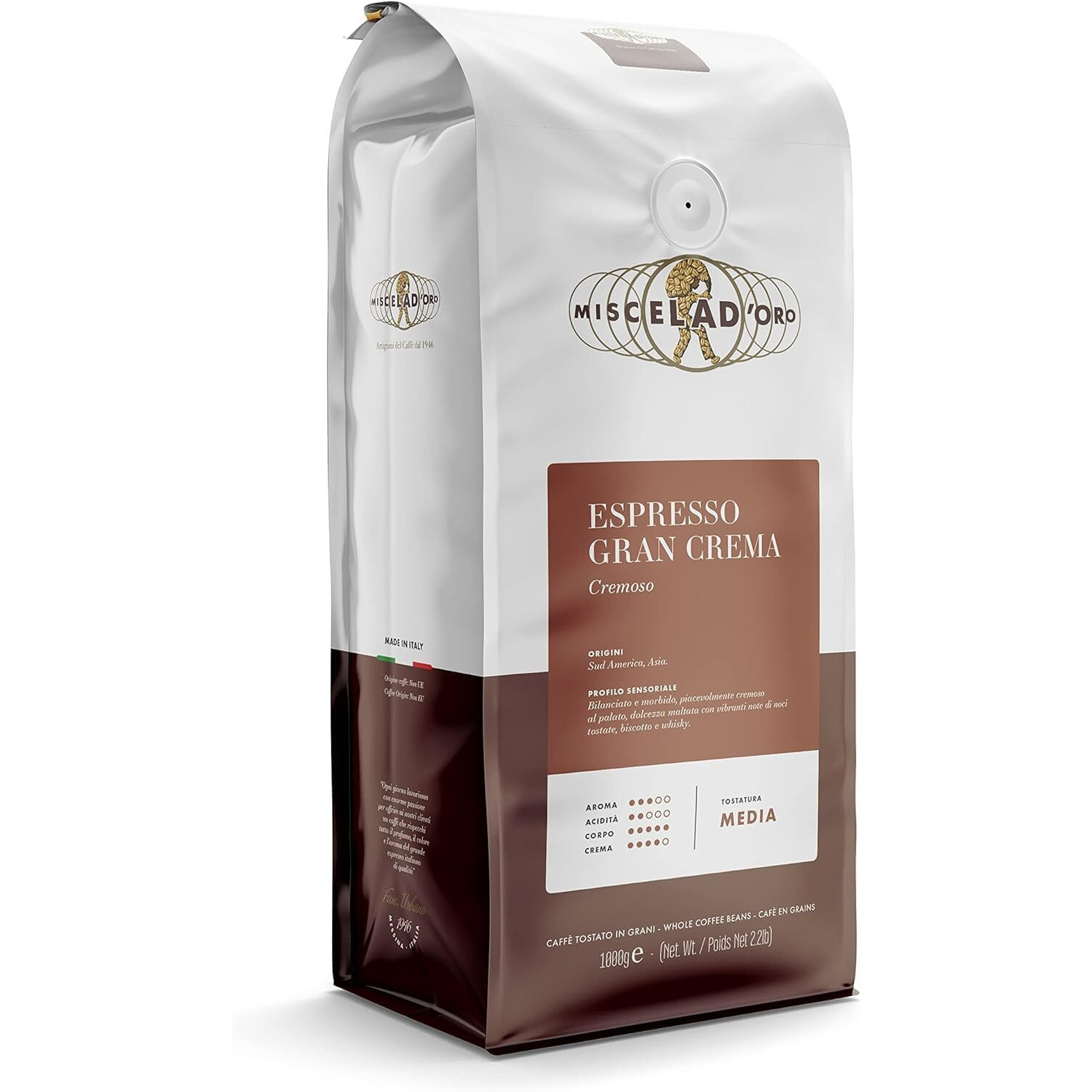 Miscela D'Oro Gran Crema Espresso Beans - 2.2 Lb